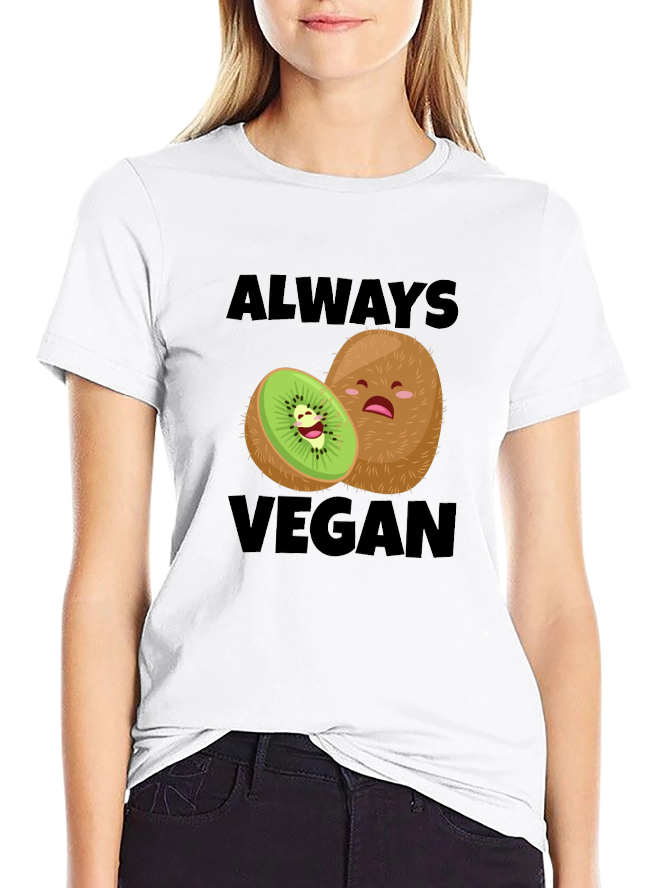 Always Vegan Kiwi T-Shirt Funny Vegan Tee
