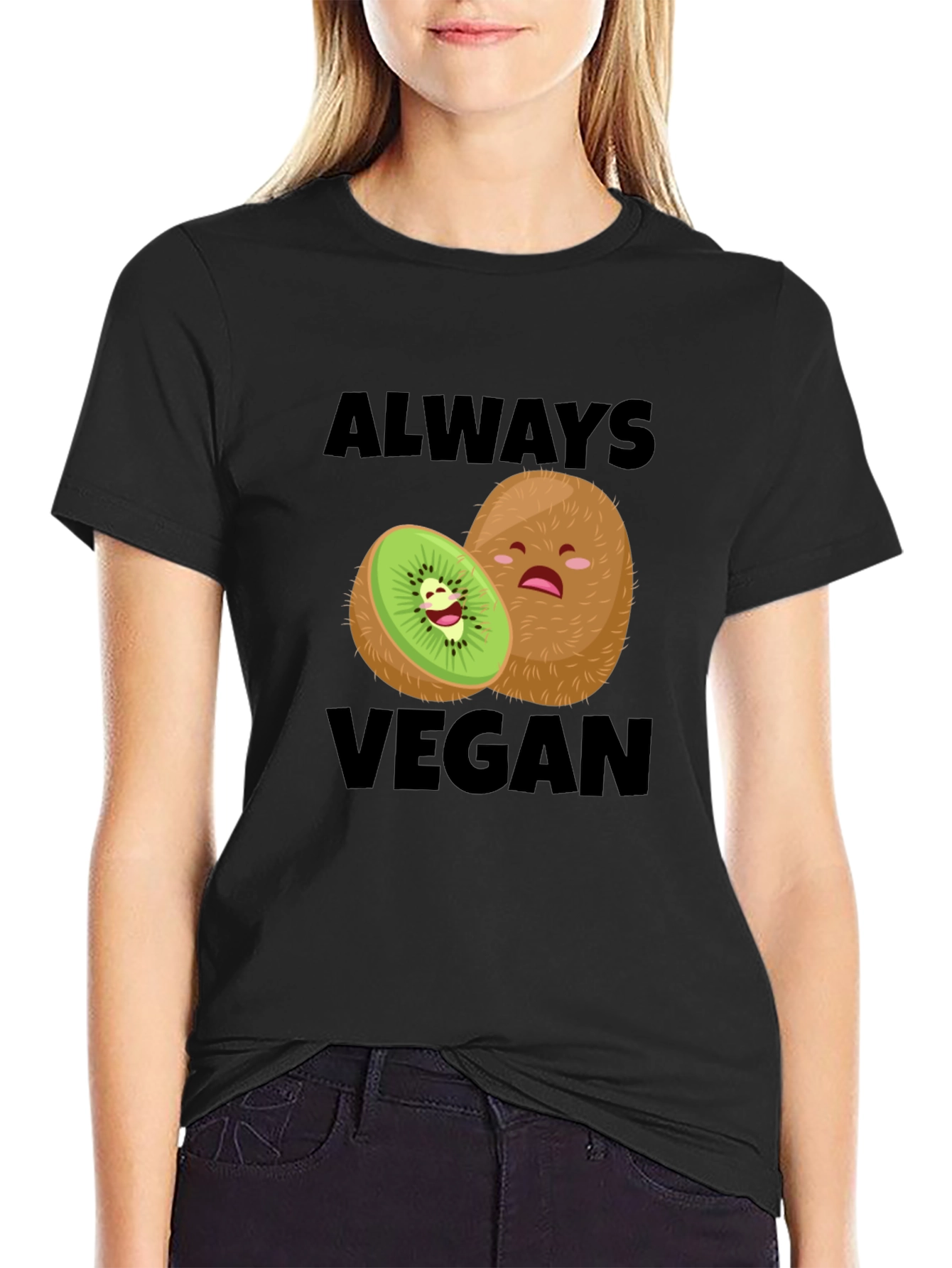 Always Vegan Kiwi T-Shirt Funny Vegan Tee