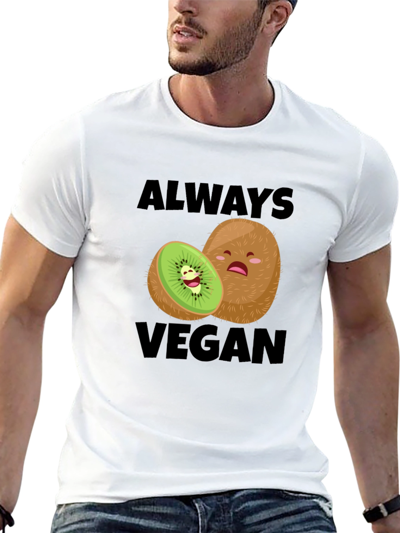 Always Vegan Kiwi T-Shirt Funny Vegan Tee