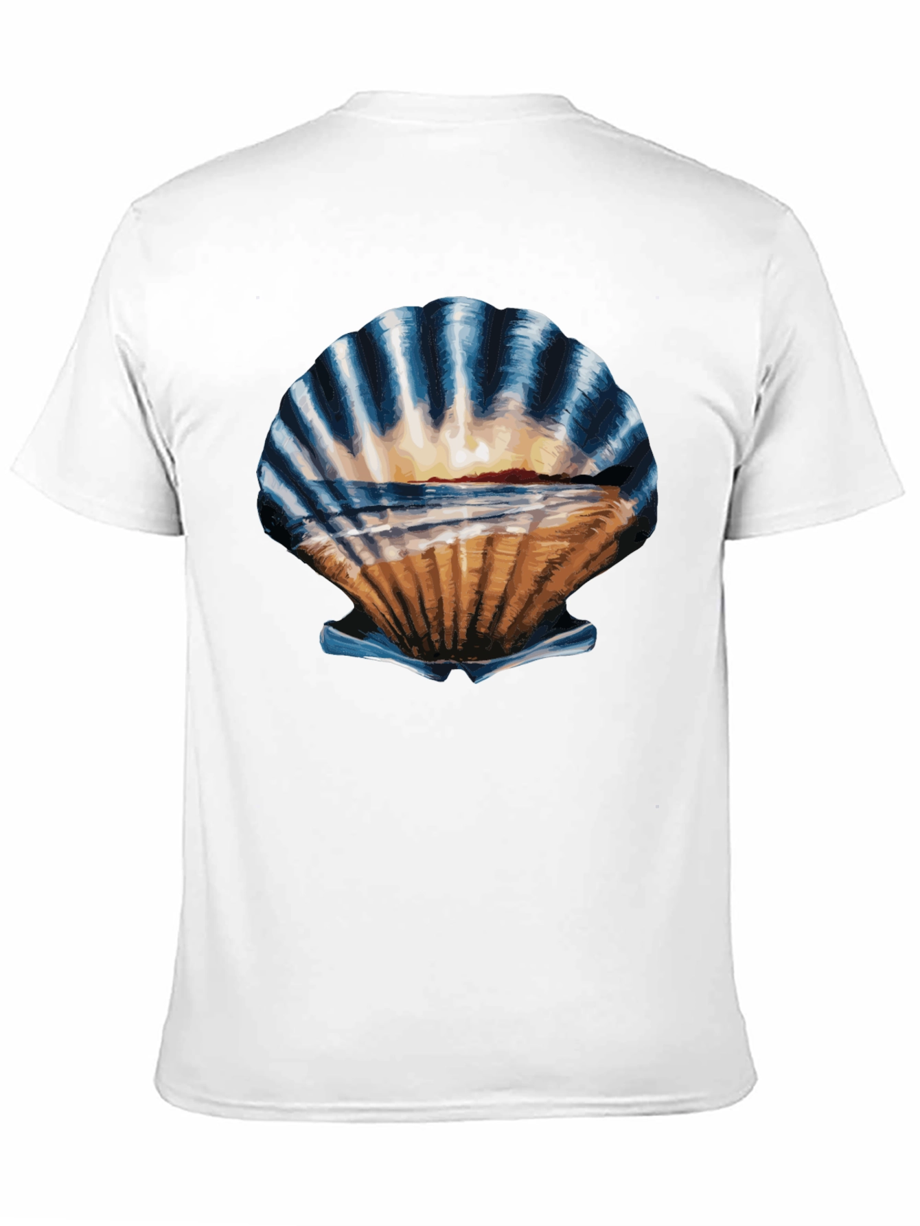 Seashell Beach Scene Graphic Tee