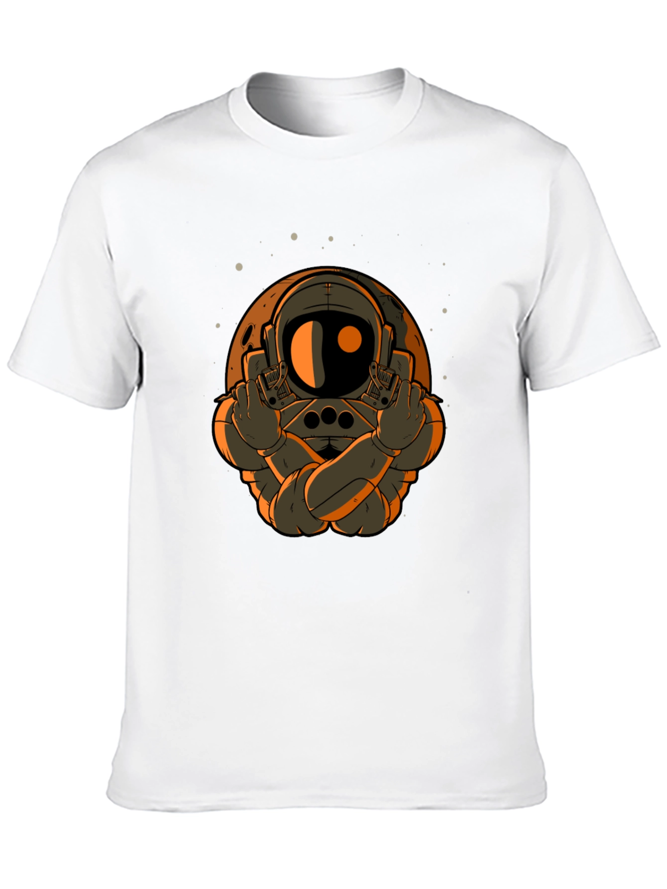 Astronaut Middle Finger Graphic T-Shirt