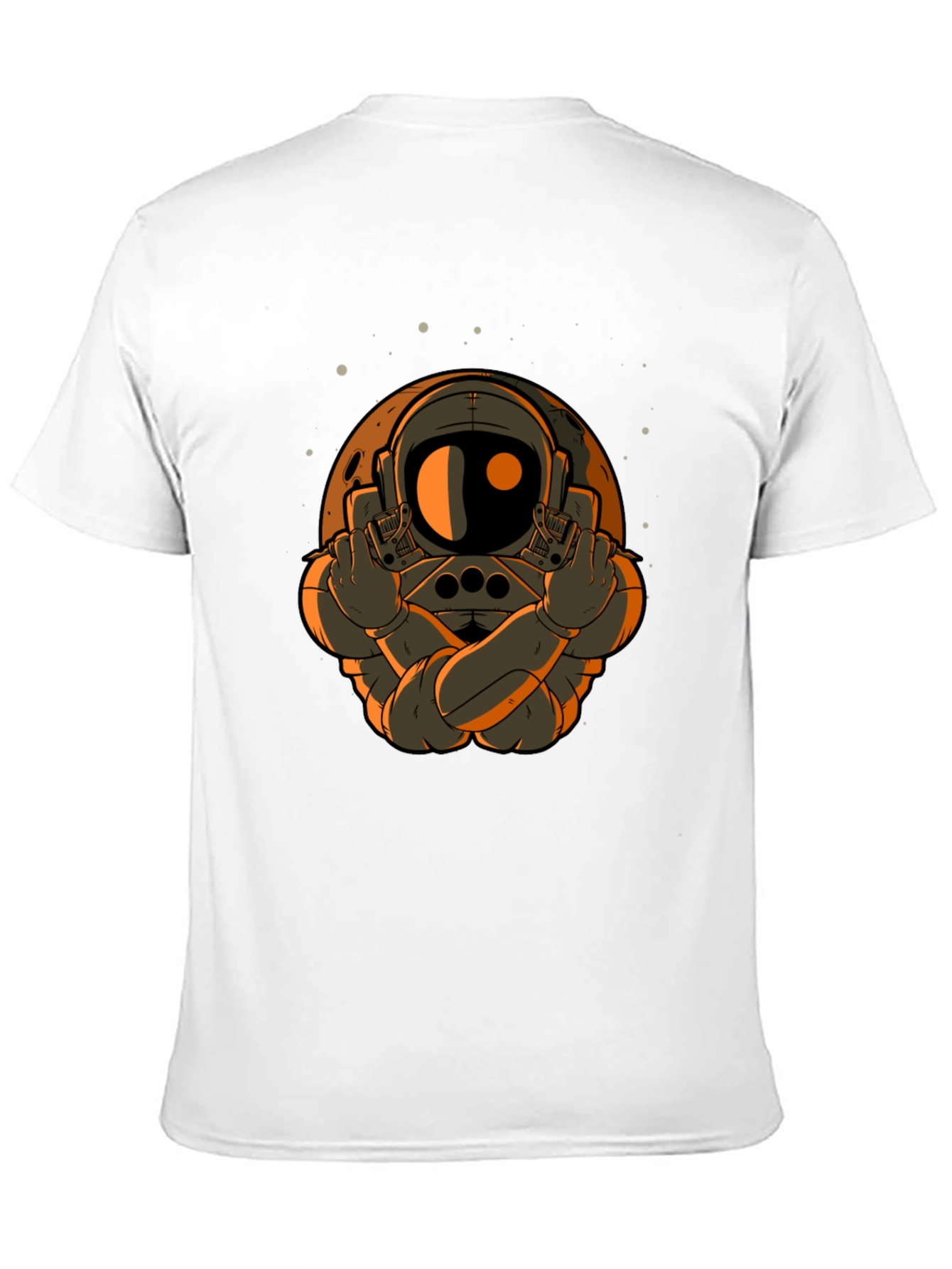 Astronaut Middle Finger Graphic T-Shirt