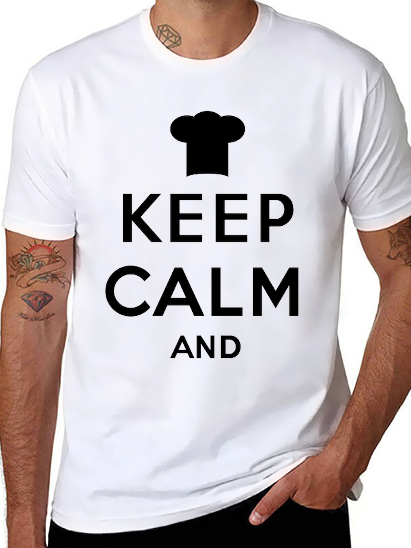 Keep Calm Chef T-Shirt - Black Cotton Tee