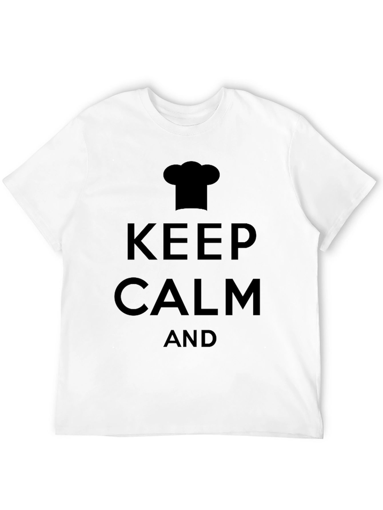 Keep Calm Chef T-Shirt - Black Cotton Tee