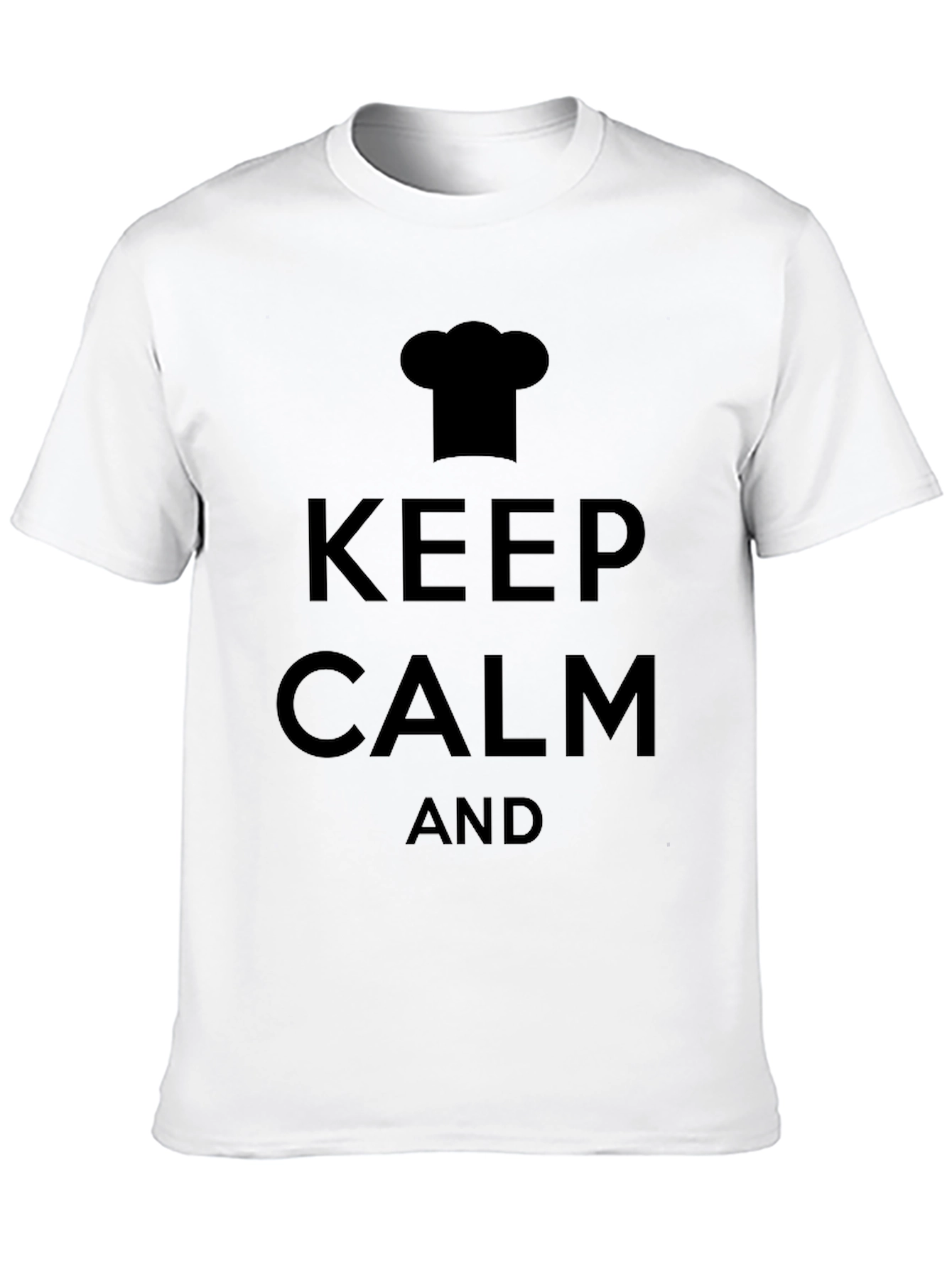 Keep Calm Chef T-Shirt - Black Cotton Tee