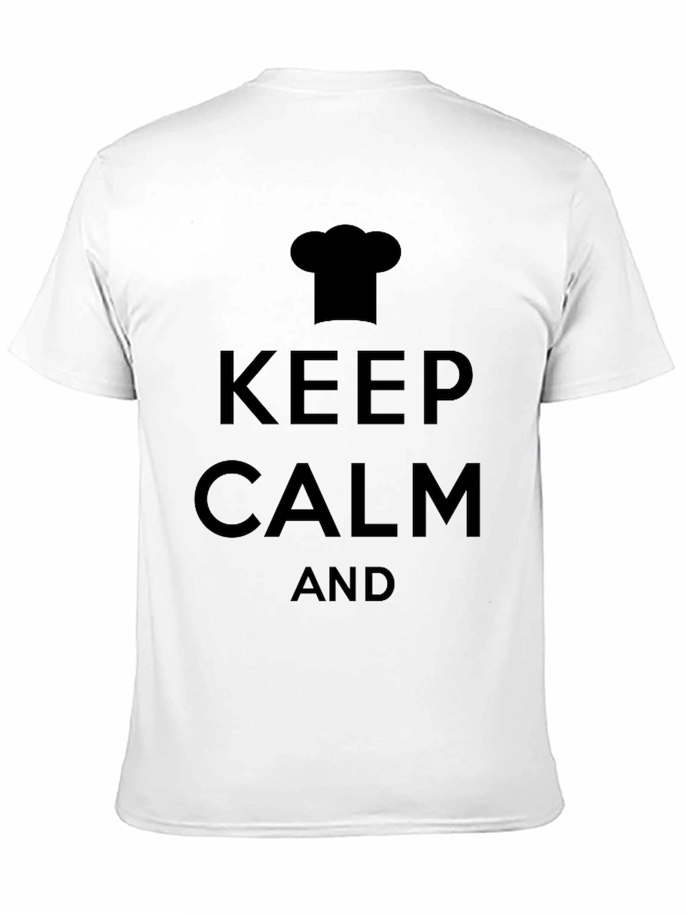 Keep Calm Chef T-Shirt - Black Cotton Tee