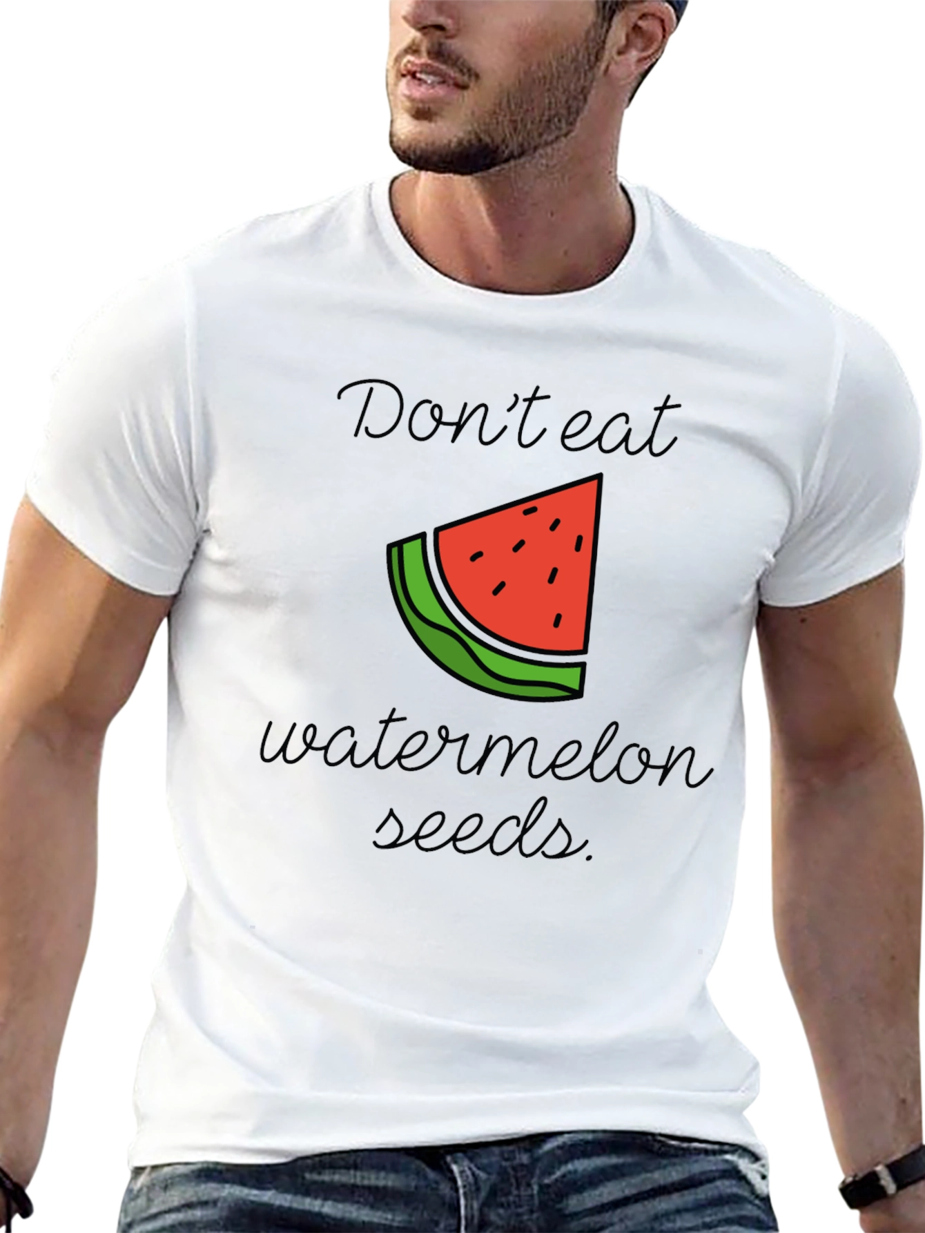 Dont Eat Watermelon Seeds Black T-Shirt