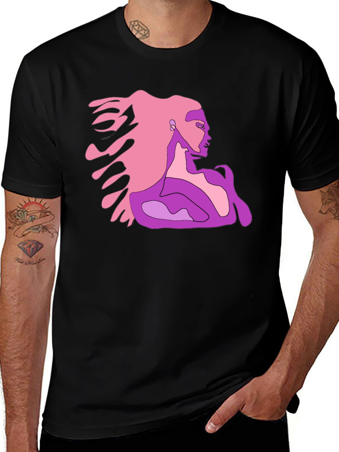 Abstract Woman Graphic Tee - Stylish and Unique