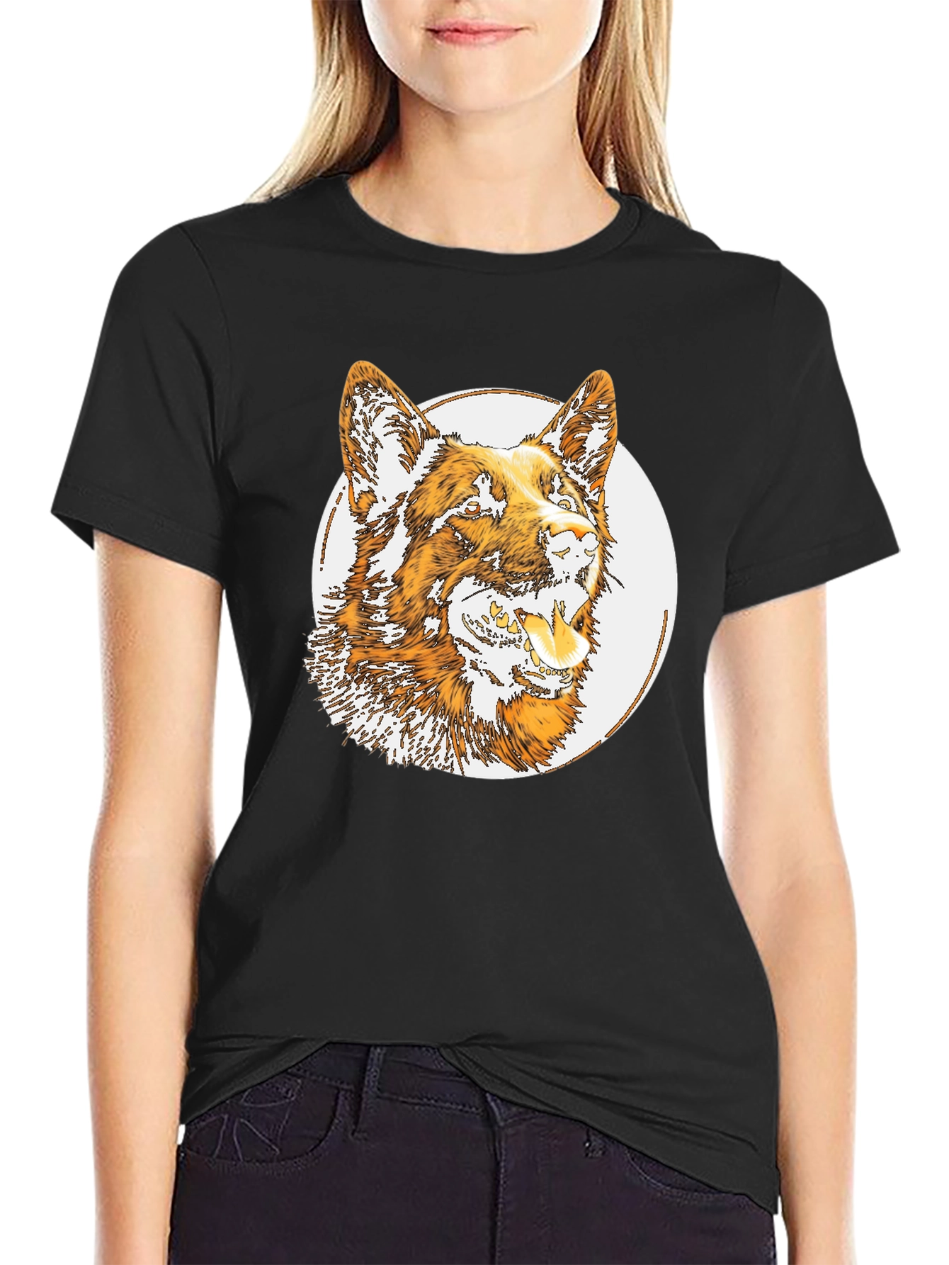 Dog Graphic Tee - Mens Black T-Shirt