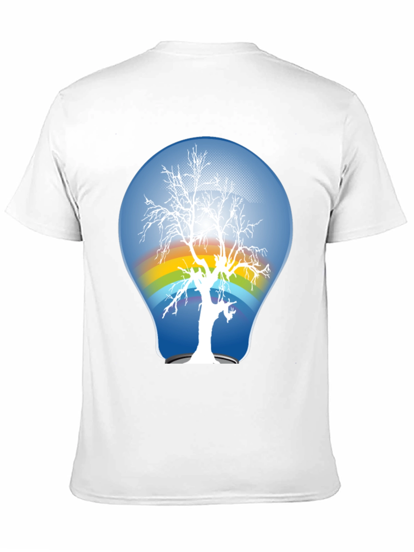Nature Lightbulb Graphic Tee - Black Cotton