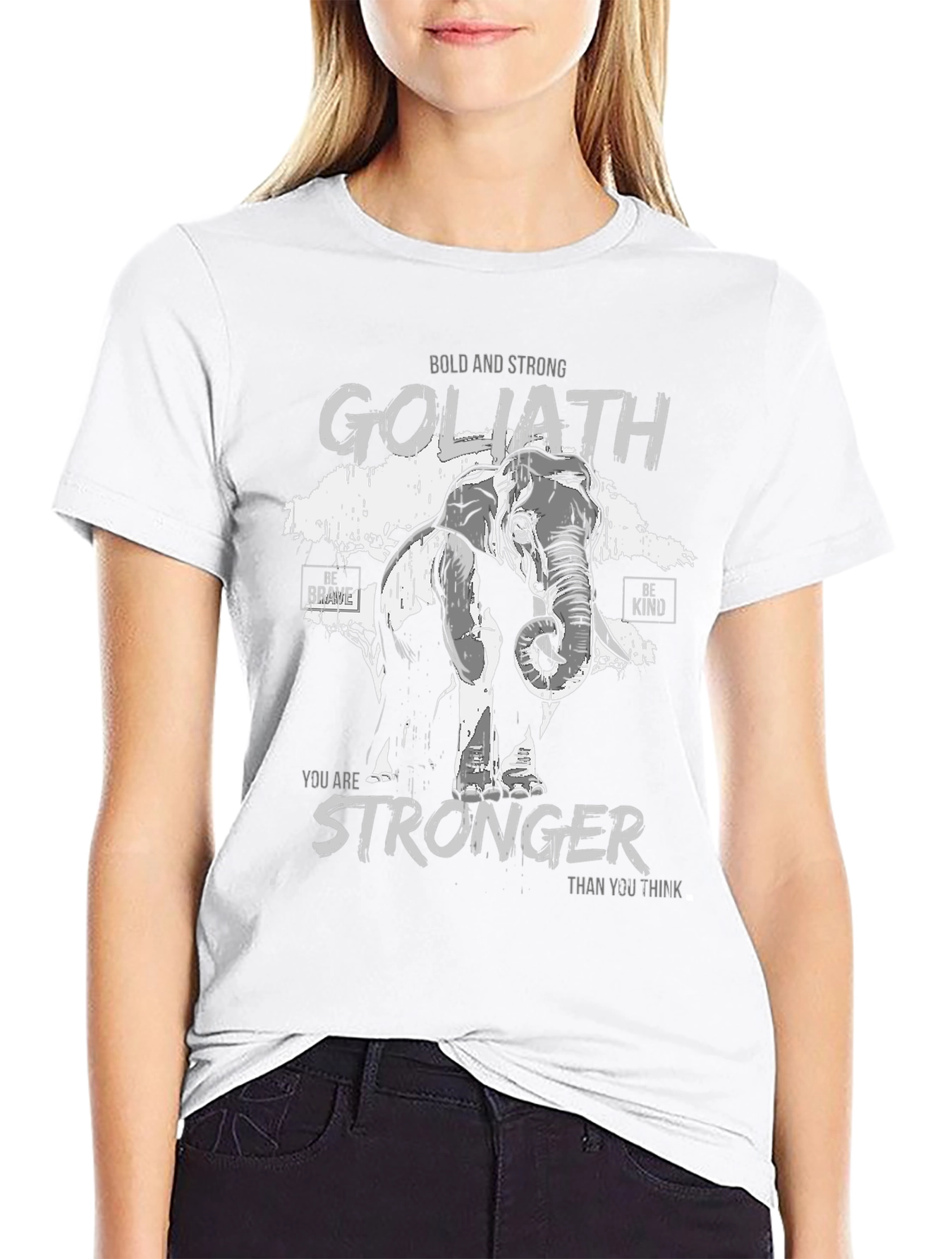 Goliath Elephant Stronger Than You Think Graphic T-Shirt