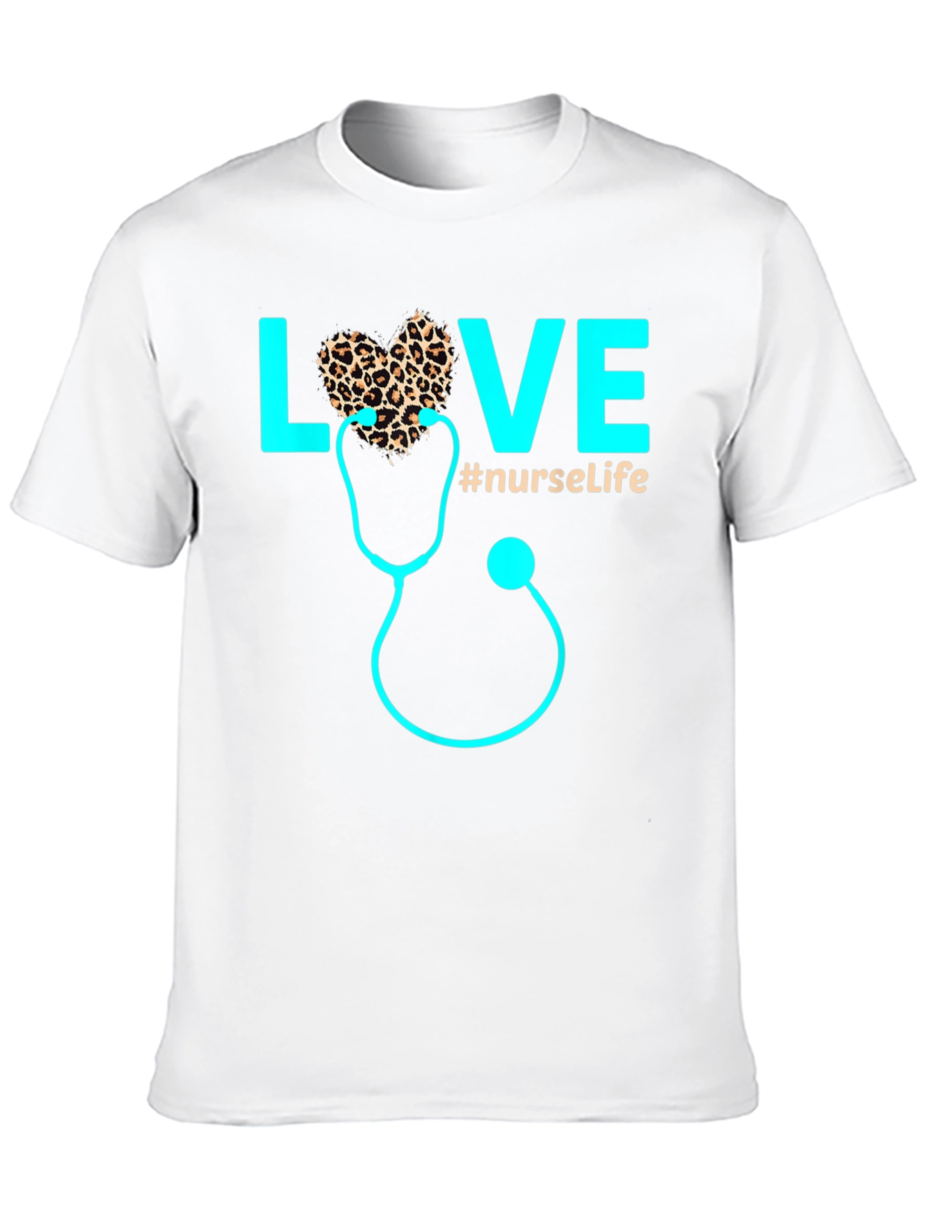Nurse Life Love Stethoscope Graphic T-Shirt