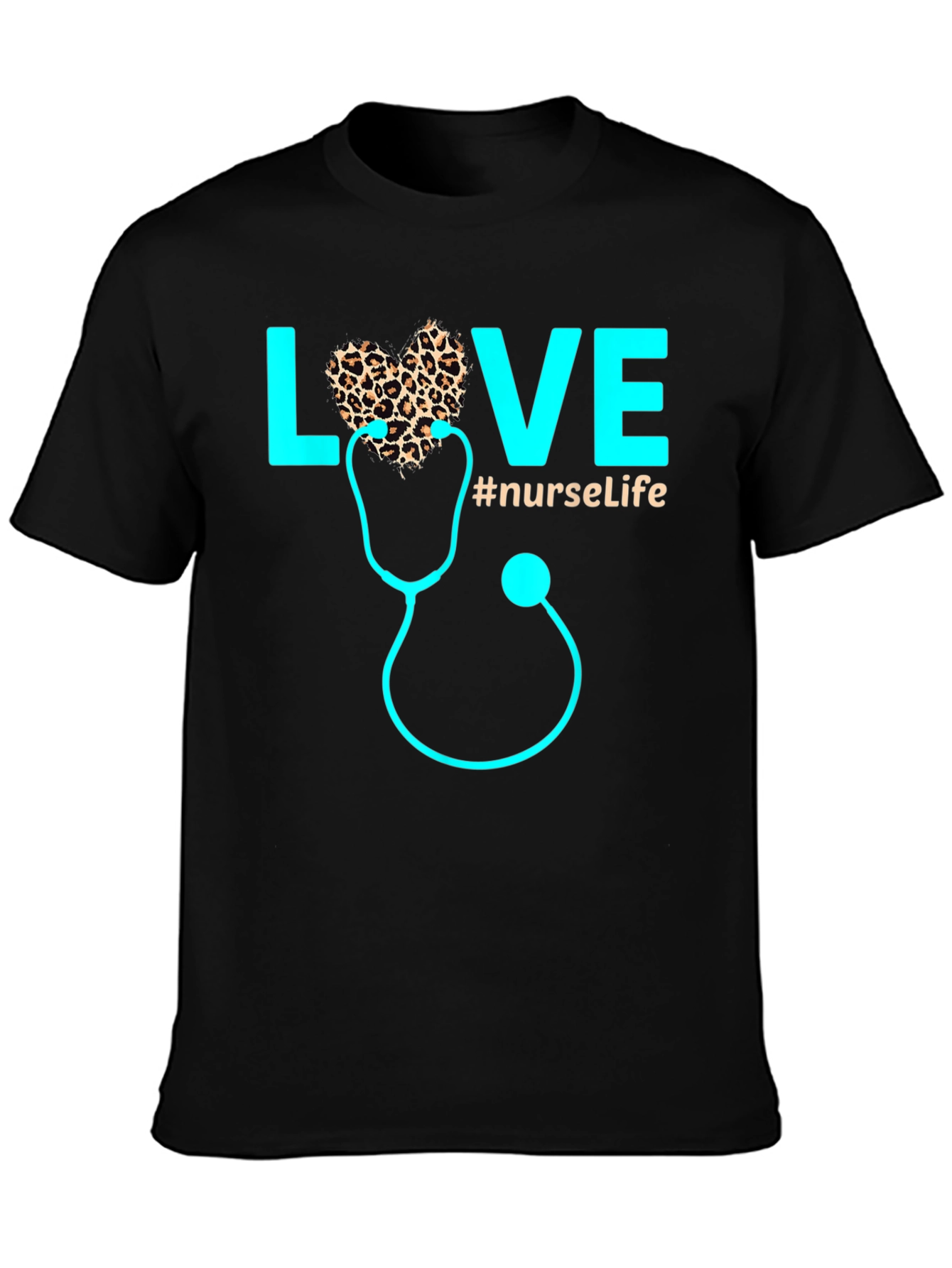 Nurse Life Love Stethoscope Graphic T-Shirt