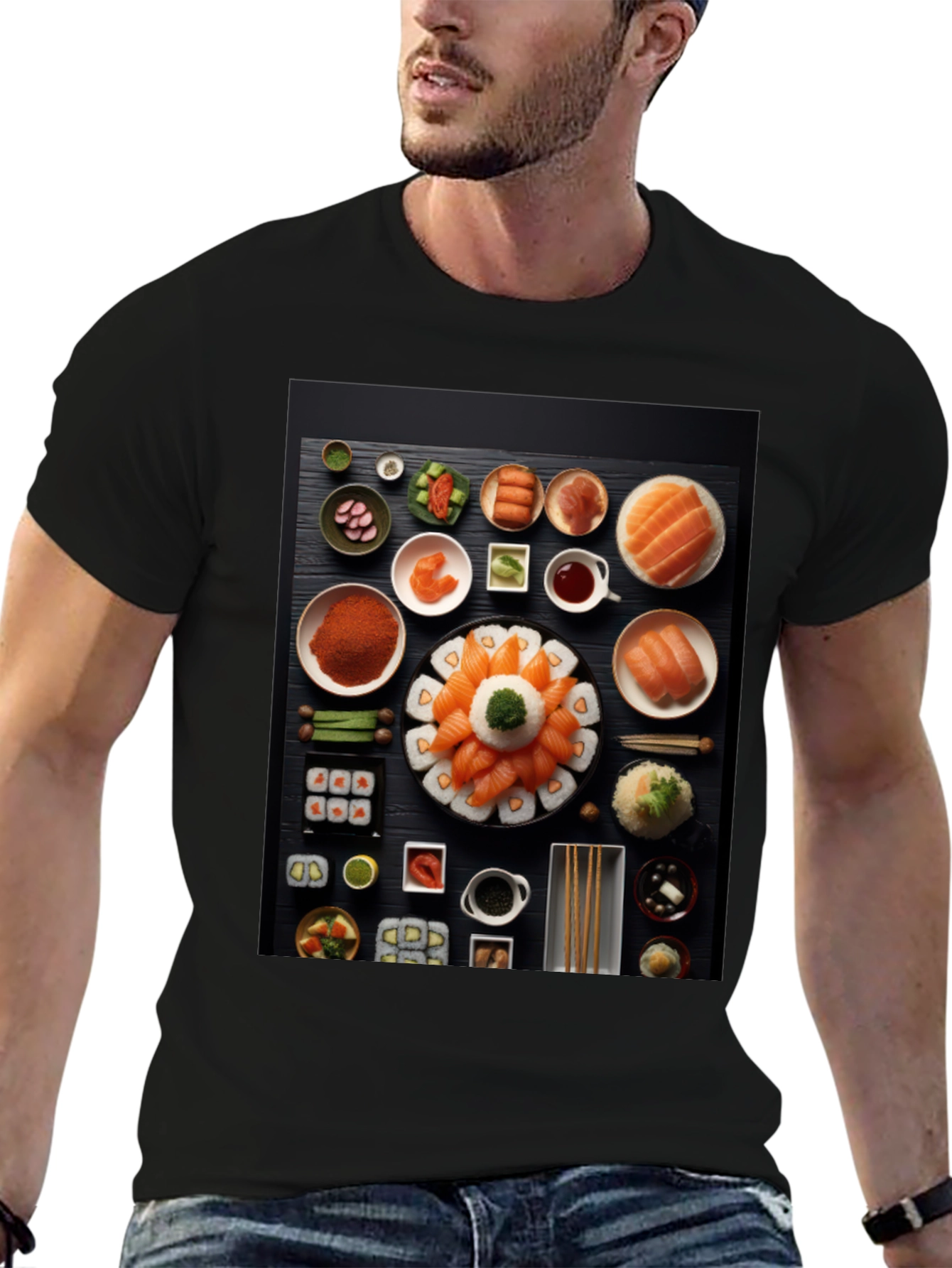 Sushi Lover Black T-Shirt