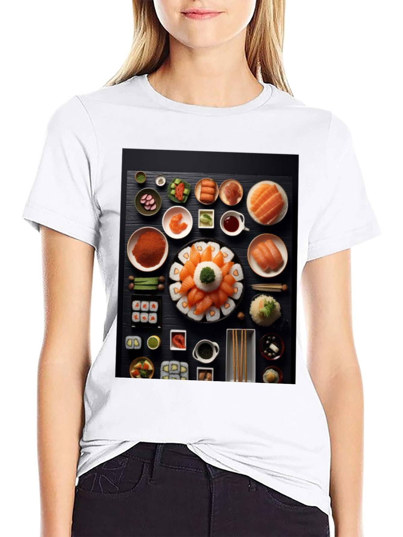 Sushi Lover Black T-Shirt