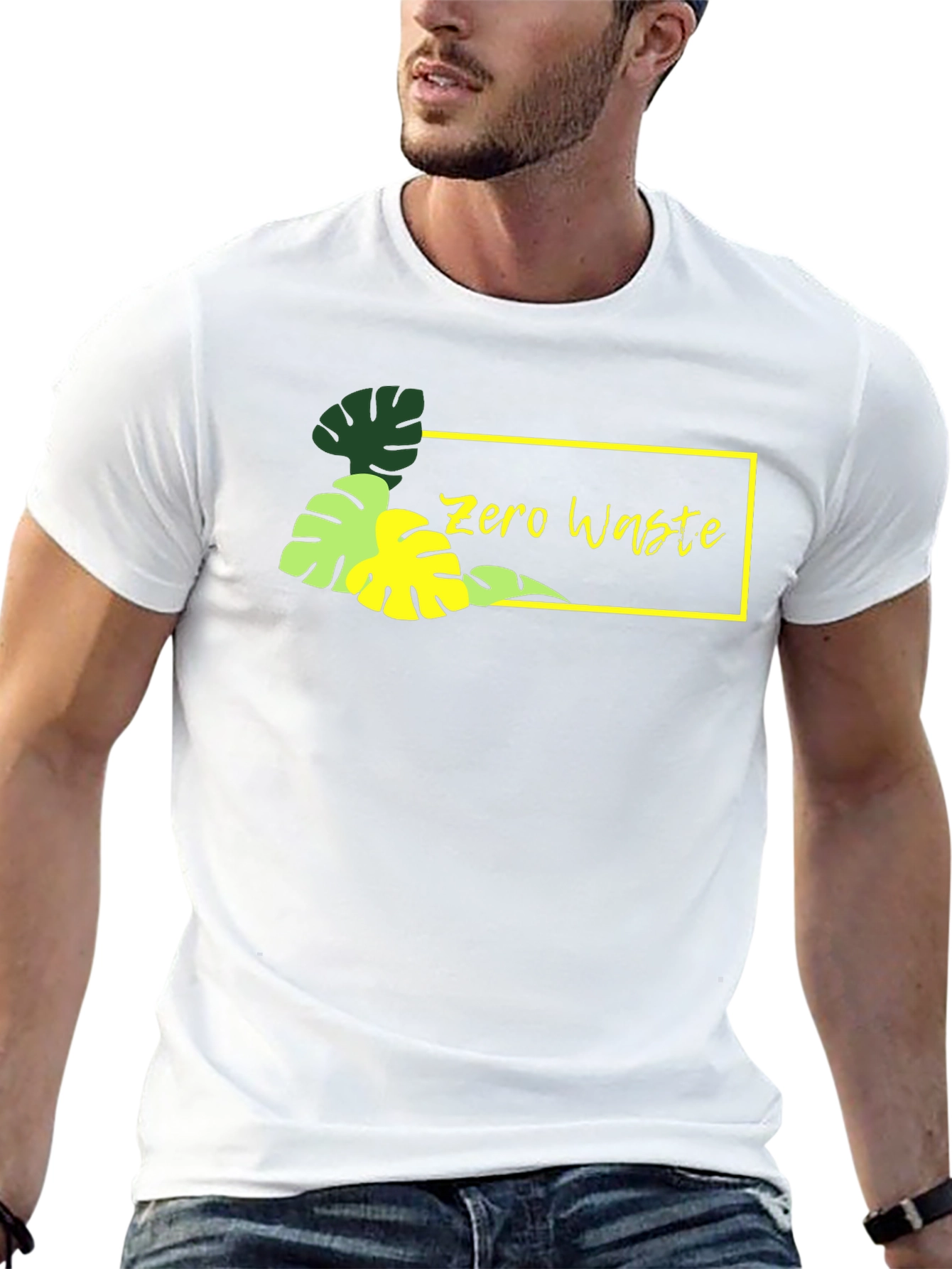 Zero Waste Black Graphic Tee - Stylish & Eco-Friendly