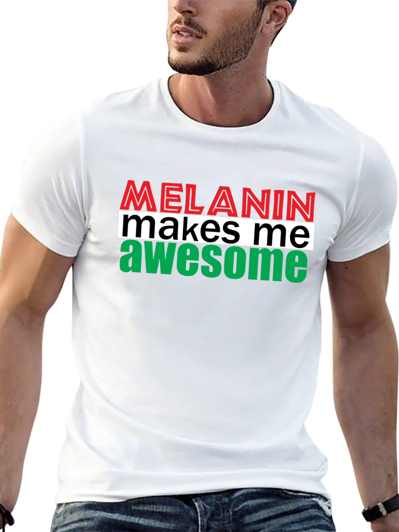 Melanin Makes Me Awesome Graphic Tee - Black