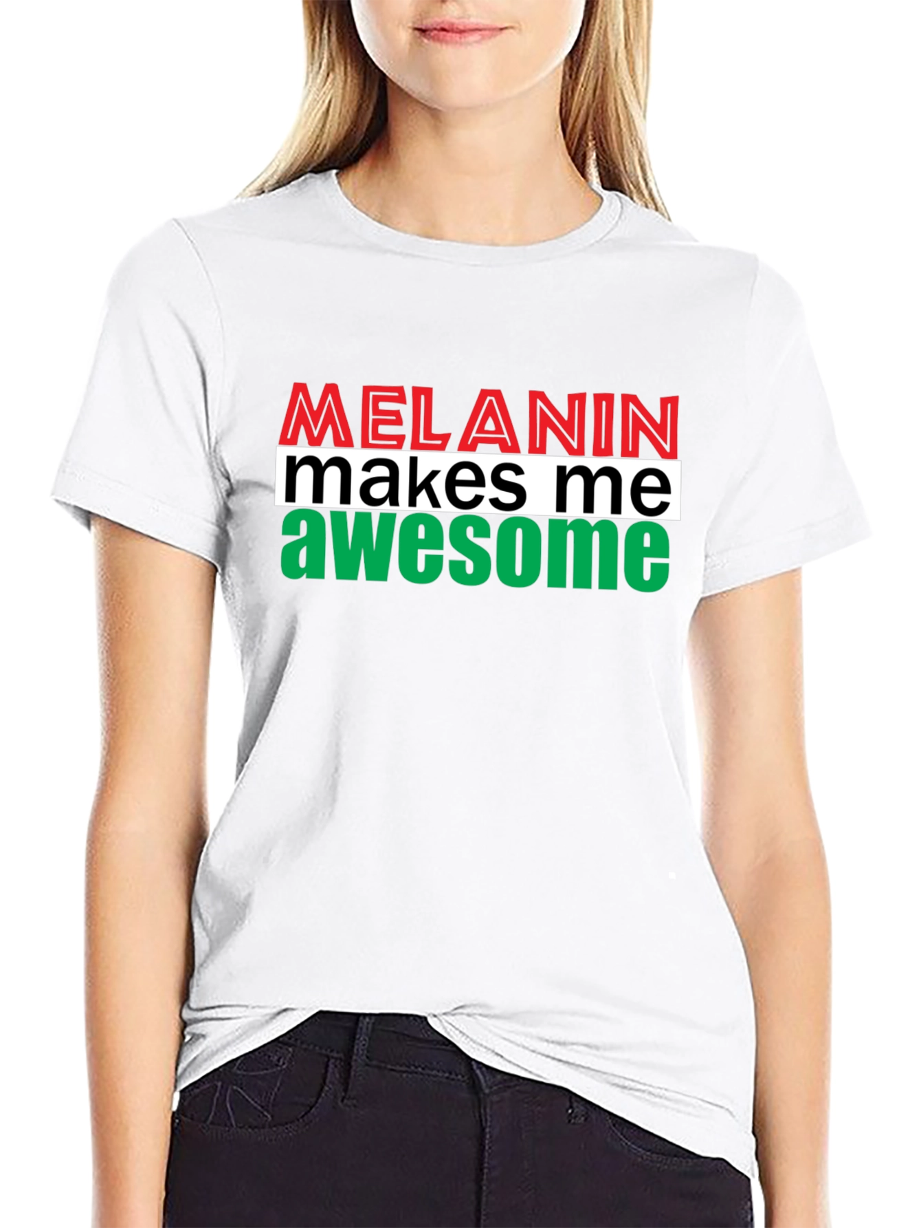 Melanin Makes Me Awesome Graphic Tee - Black