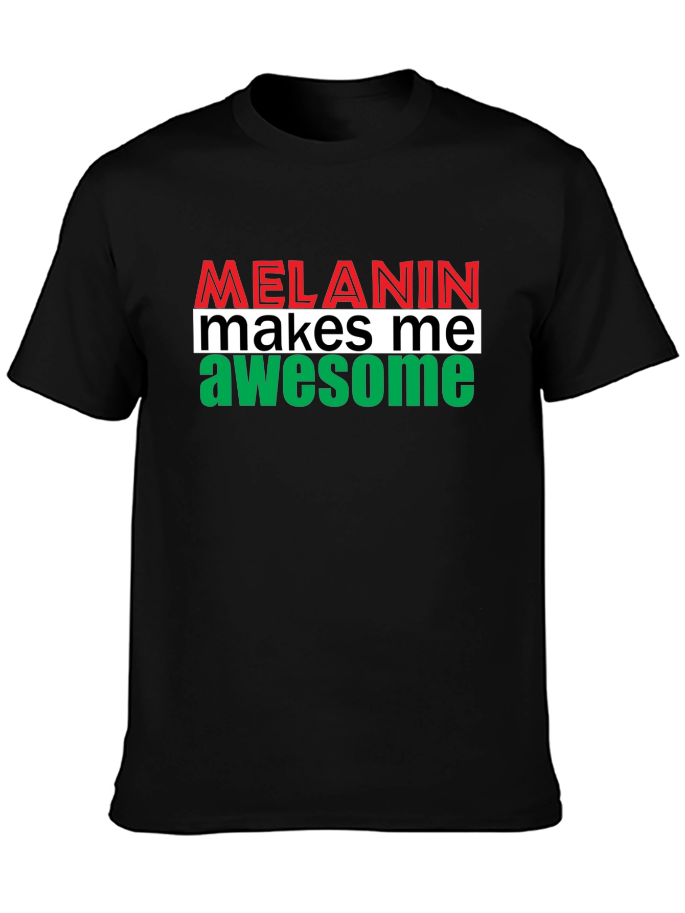 Melanin Makes Me Awesome Graphic Tee - Black
