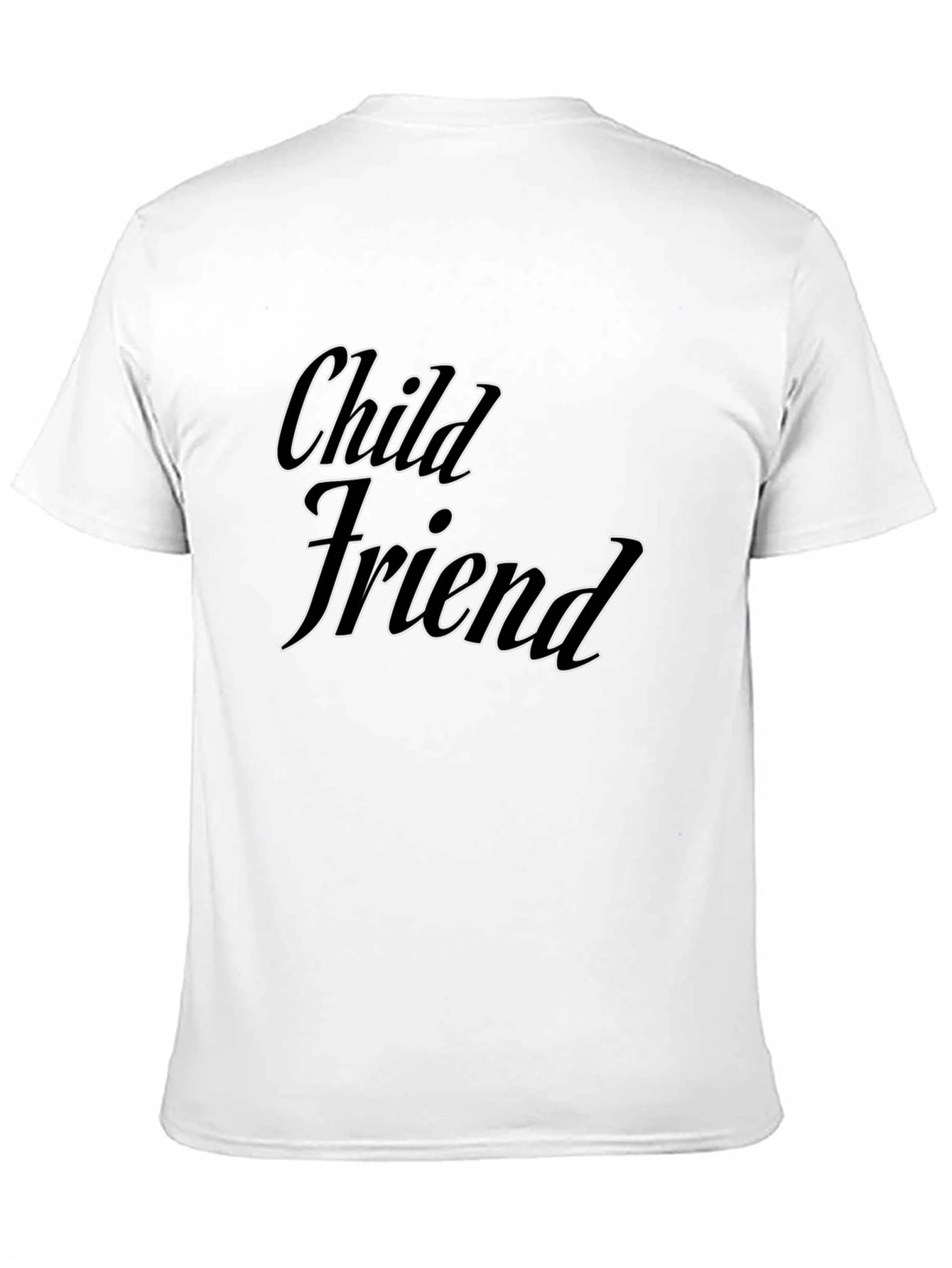 Child Friend Graphic Tee - Black Cotton Comfort
