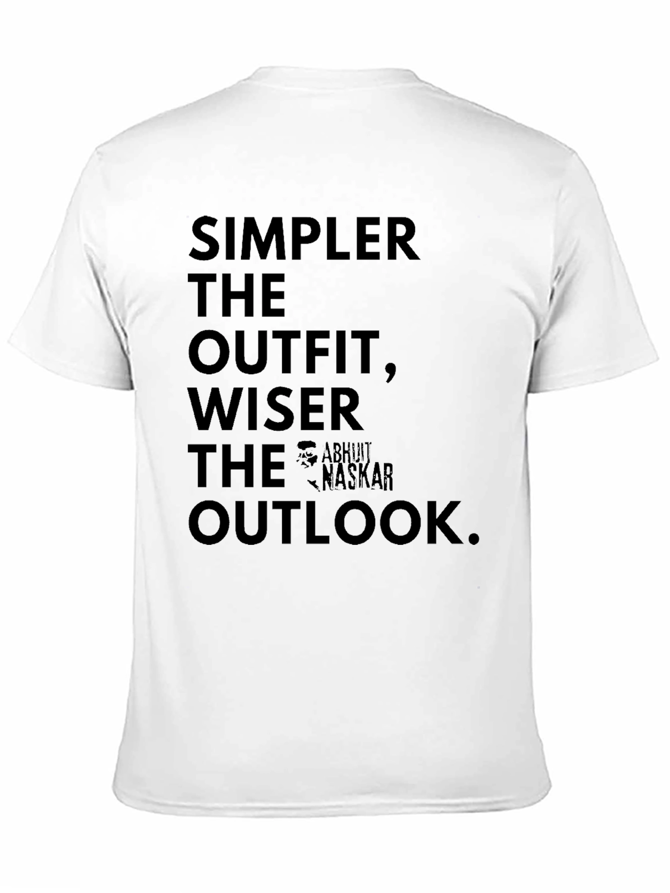 Simpler Outfit Wiser Outlook Black Graphic Tee