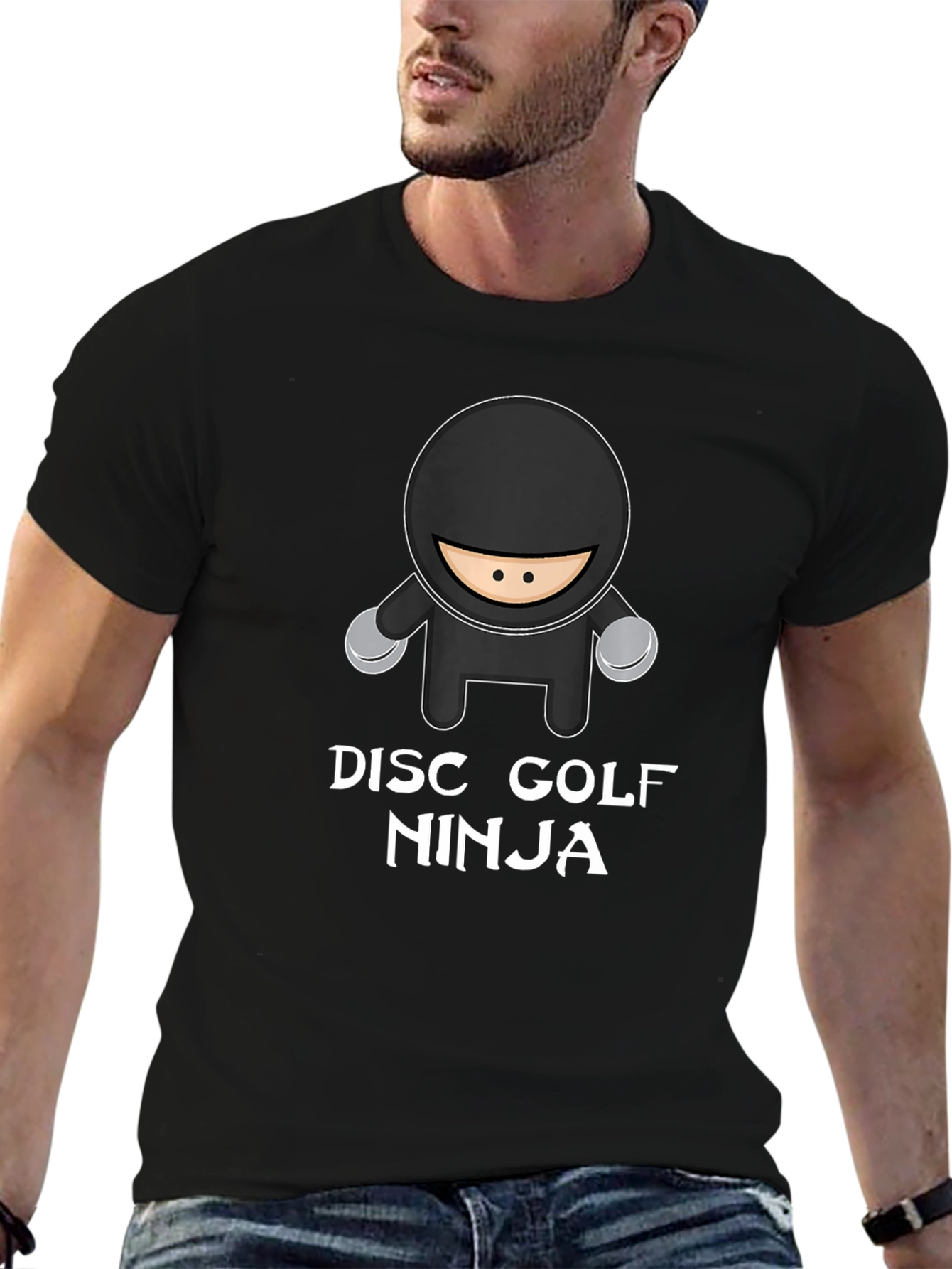 Disc Golf Ninja T-Shirt - Black Graphic Tee