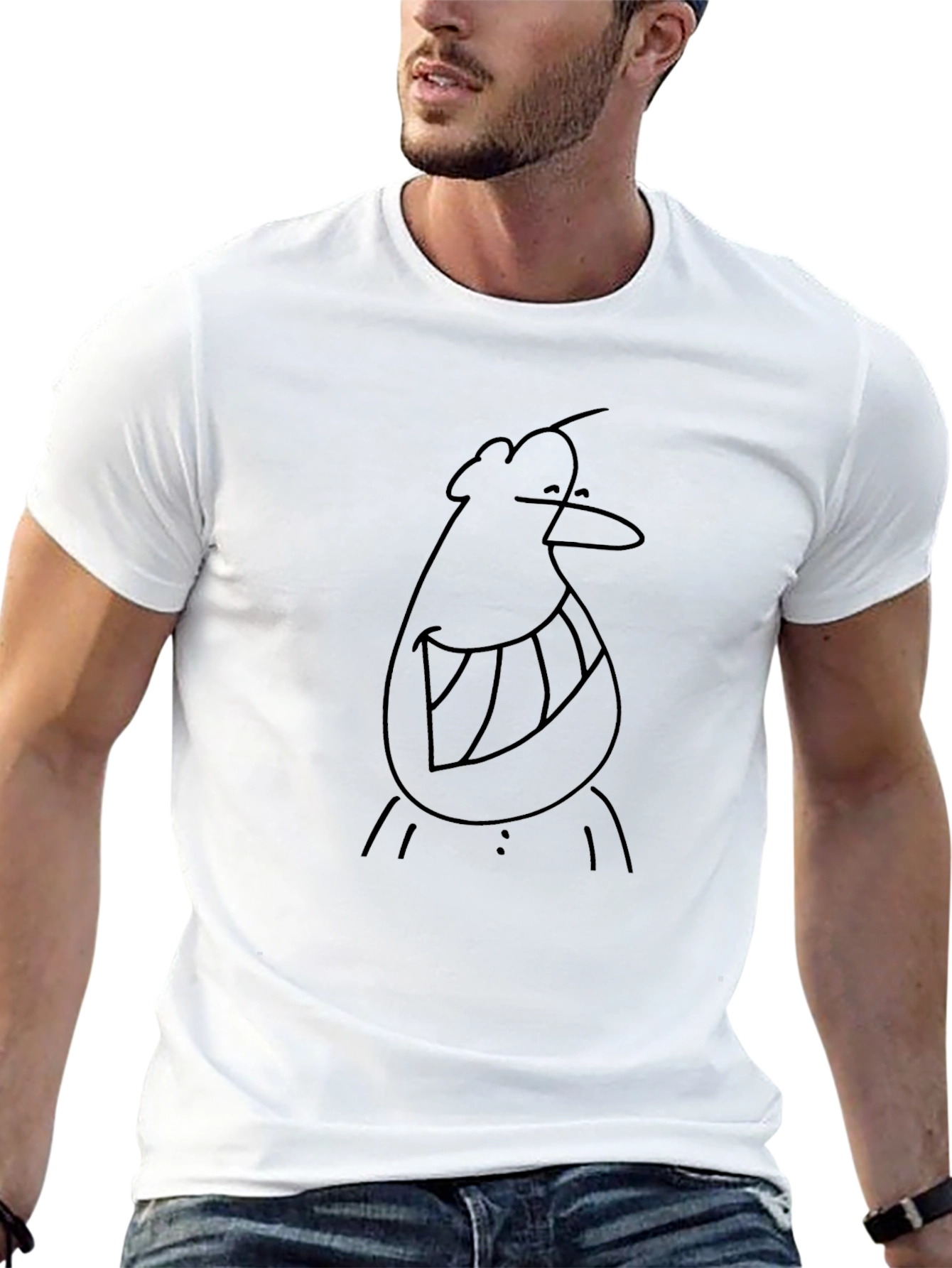 Black Cartoon Character T-Shirt