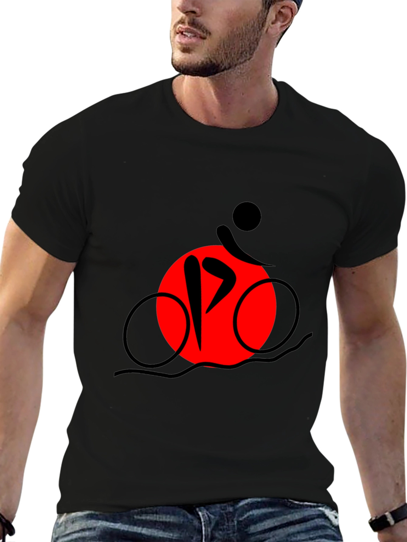 Triathlon Graphic Tee - Black