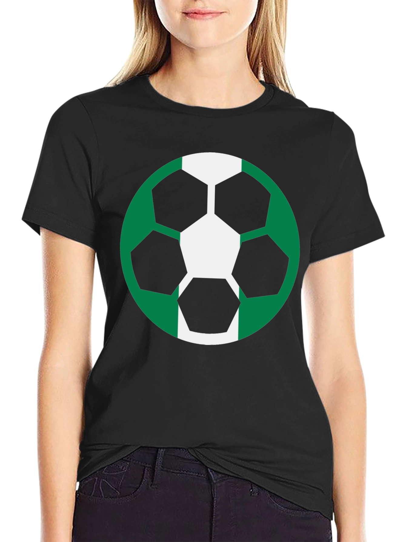 Soccer Ball Nigeria Flag T-Shirt