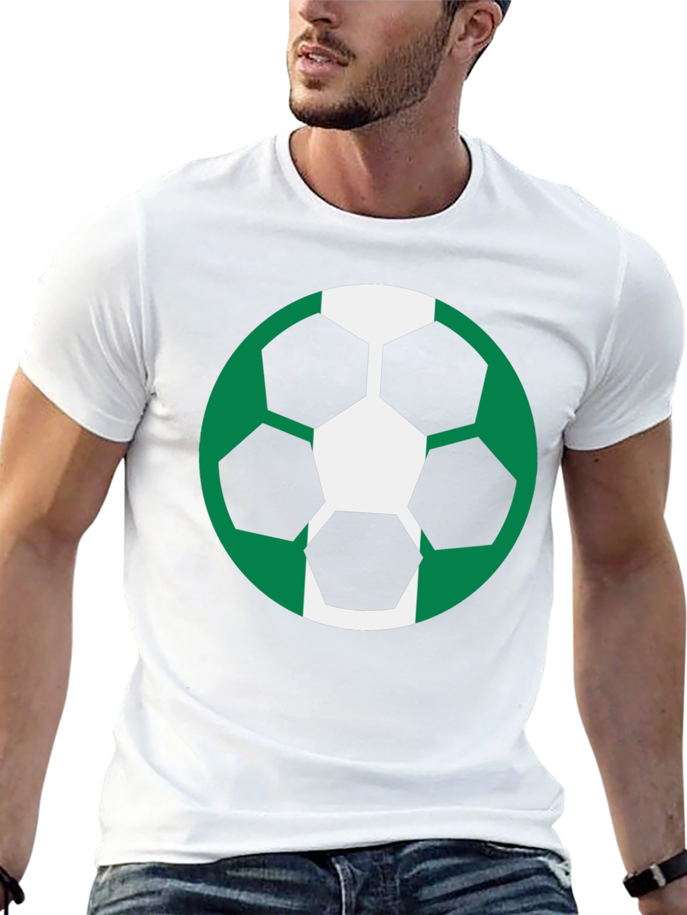 Soccer Ball Nigeria Flag T-Shirt