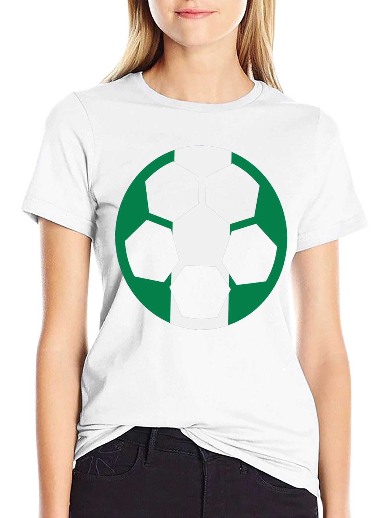 Soccer Ball Nigeria Flag T-Shirt