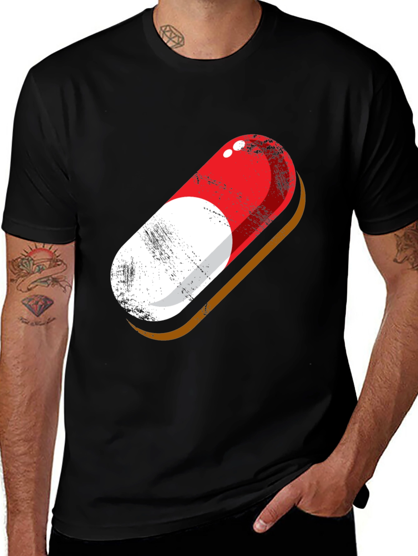 Pill Graphic Tee - Stylish Statement T-Shirt