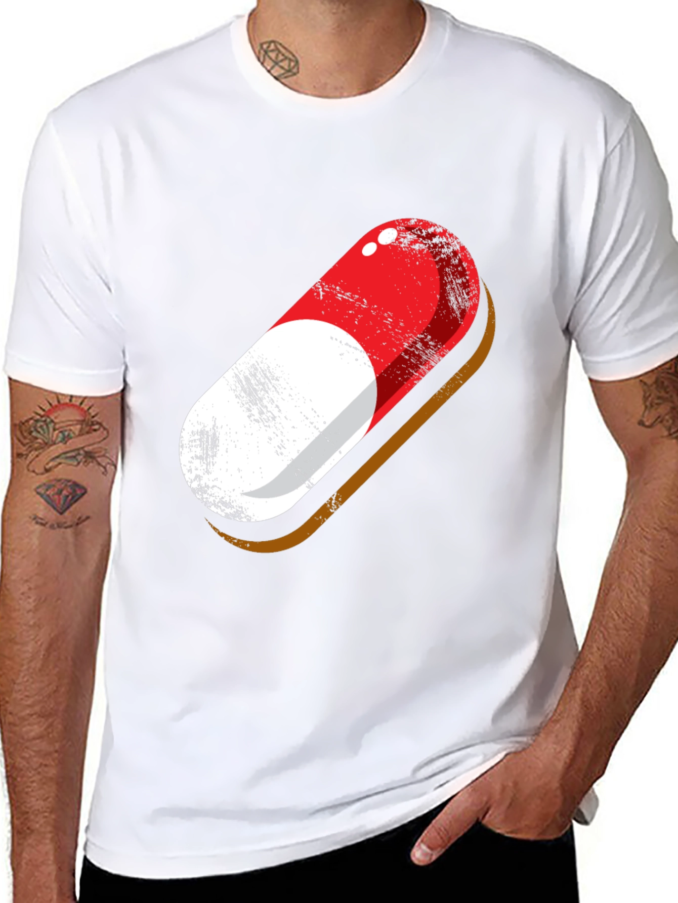 Pill Graphic Tee - Stylish Statement T-Shirt