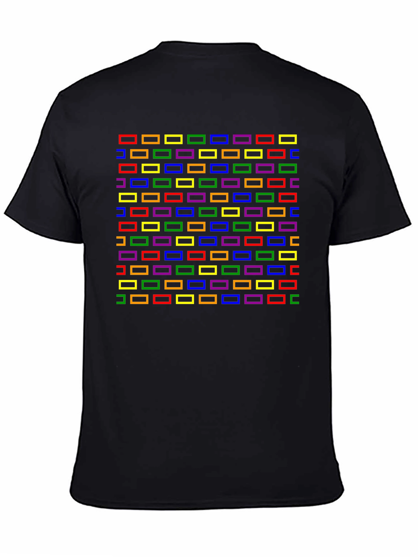 Retro Rectangles Graphic Tee - Black