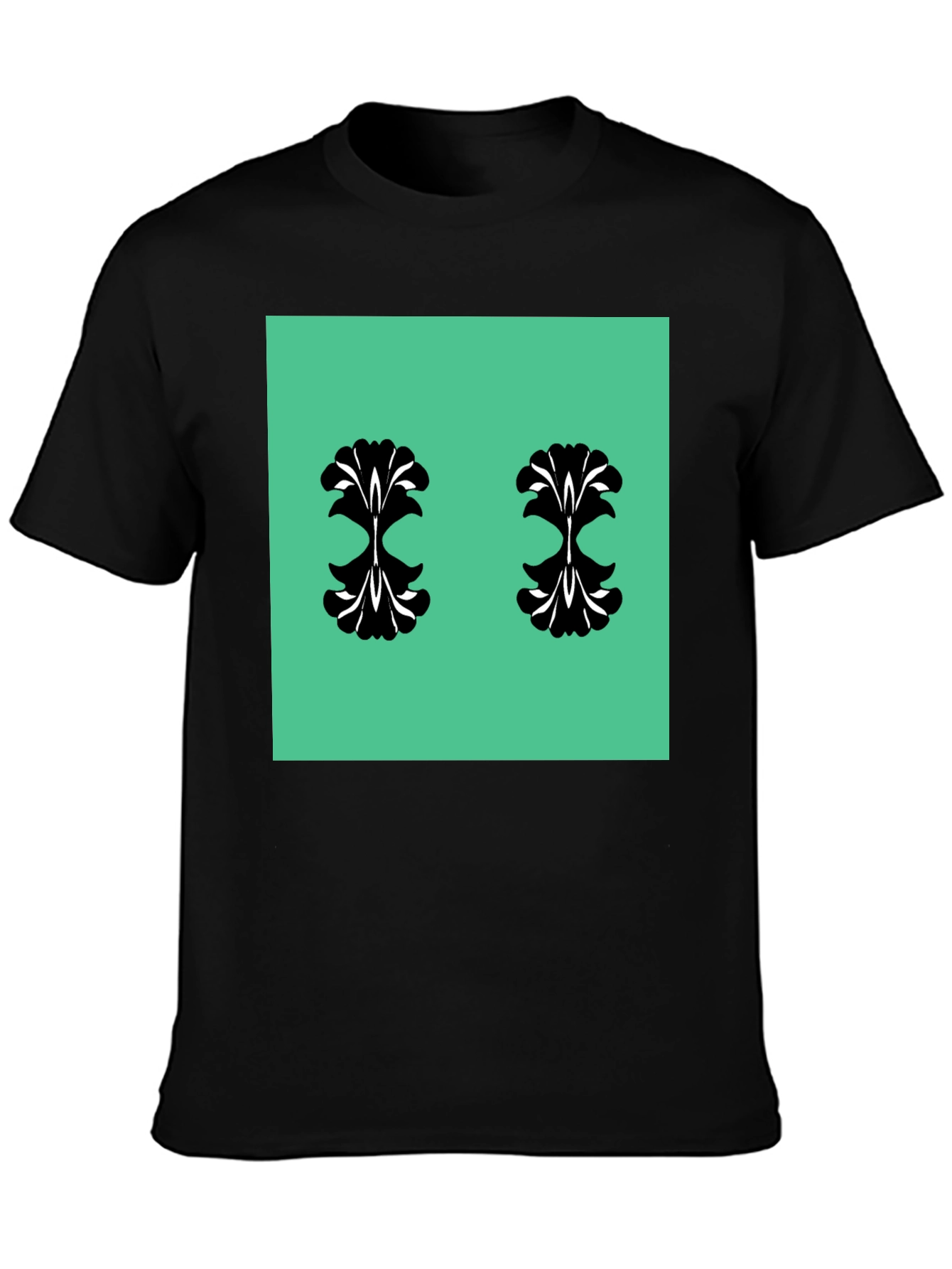 Unique Pattern Black T-Shirt