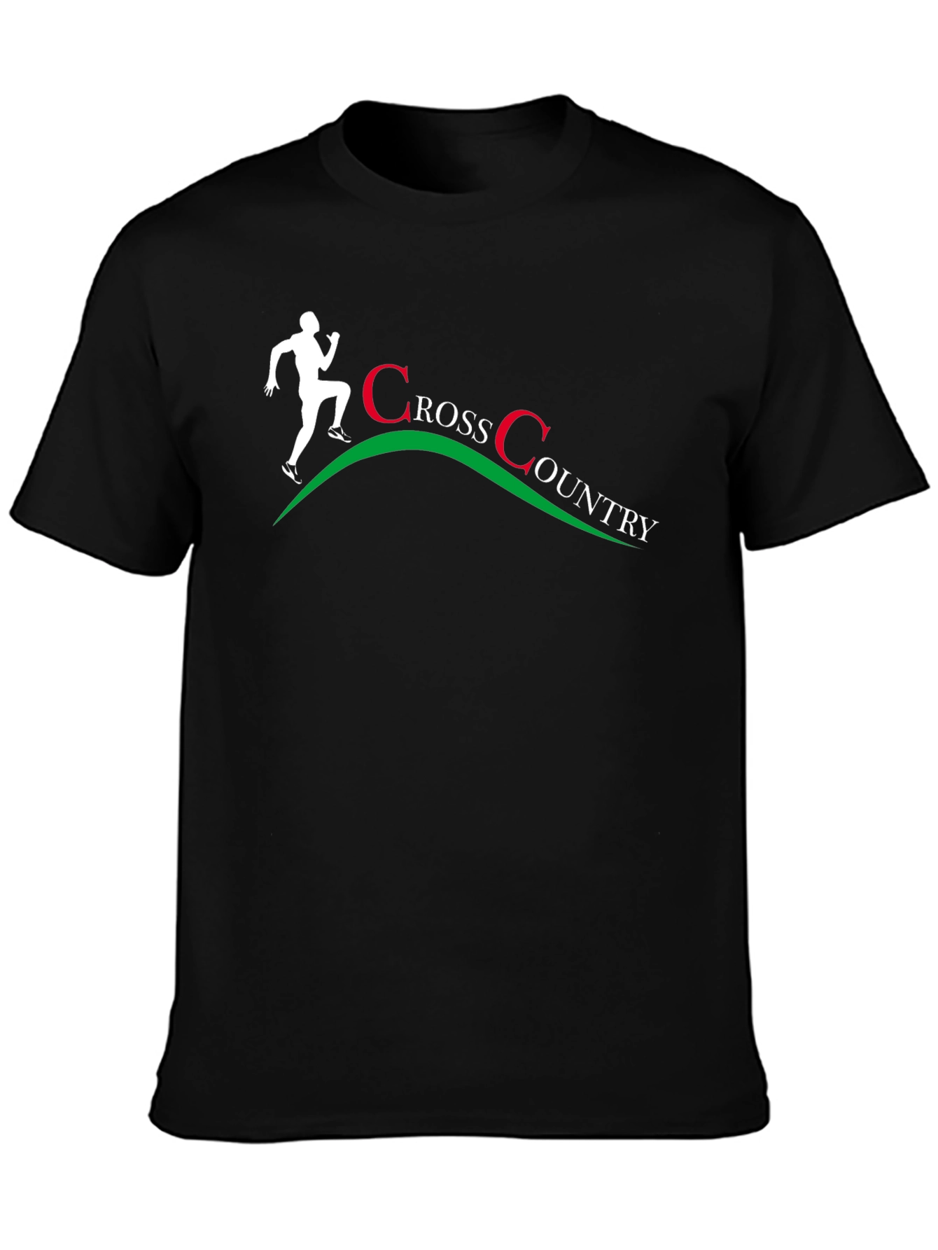Cross Country Runner Graphic T-Shirt - Black