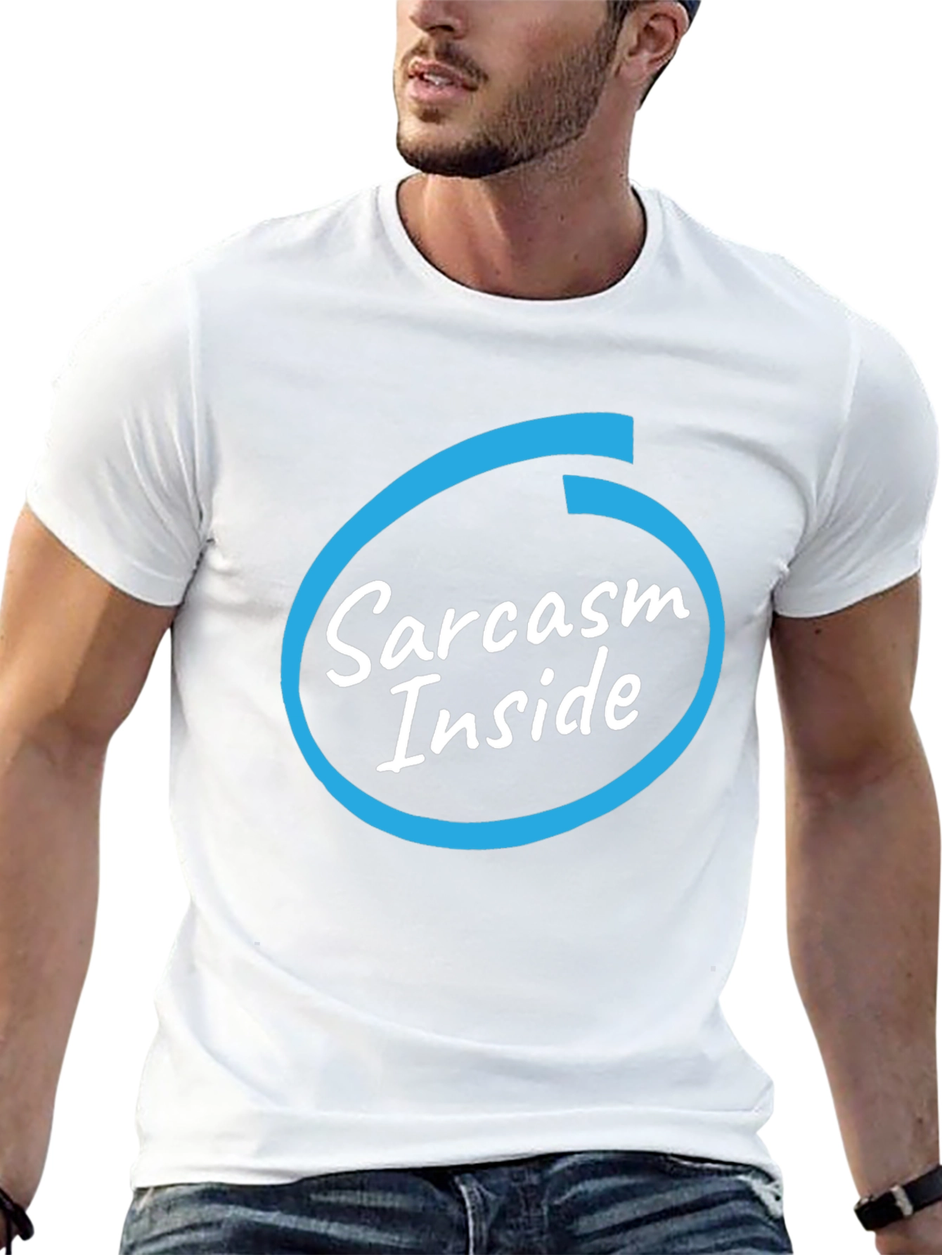 Sarcasm Inside Black T-Shirt - Funny Graphic Tee