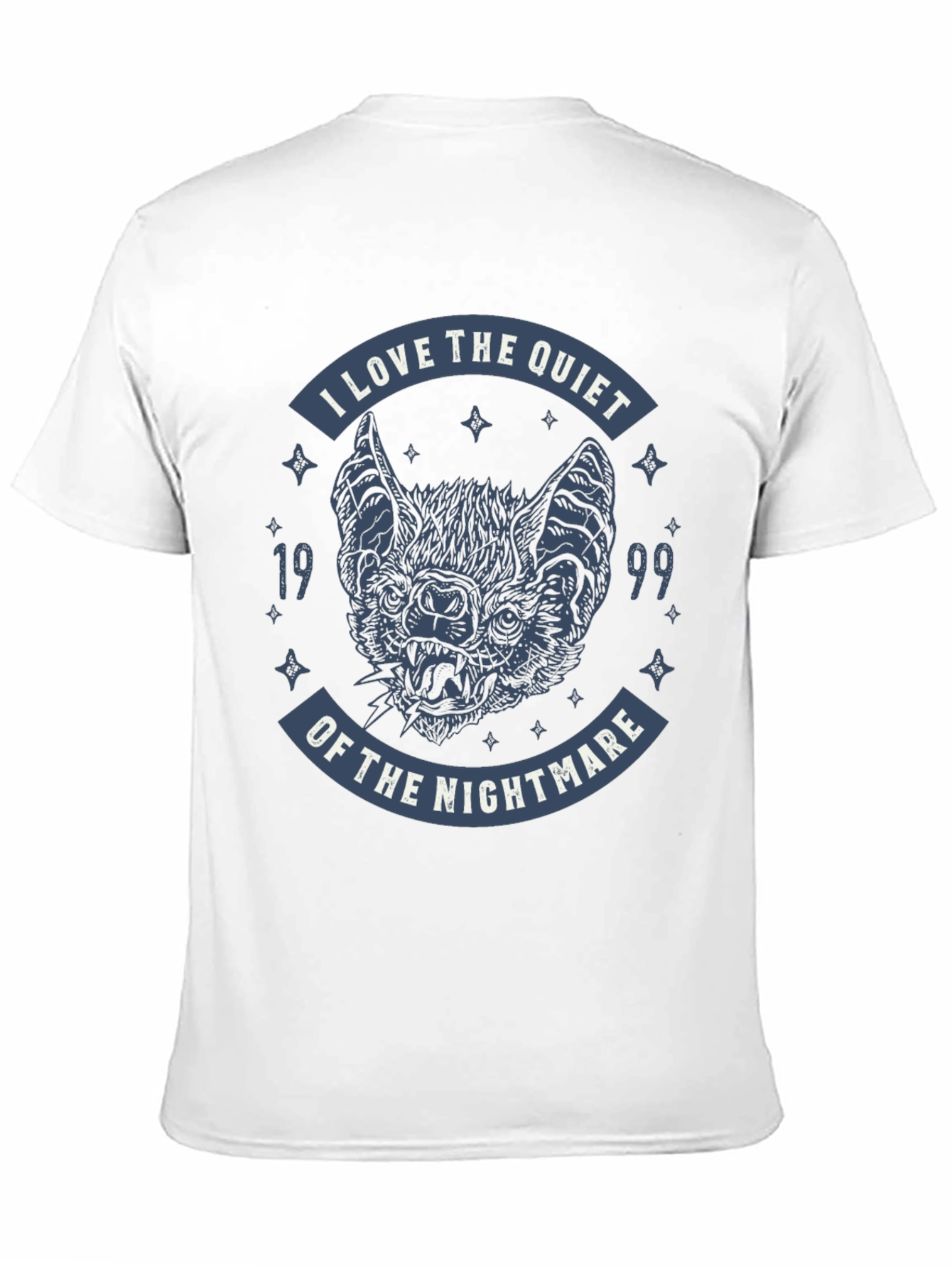 Quiet Nightmare Bat Graphic T-Shirt - Black