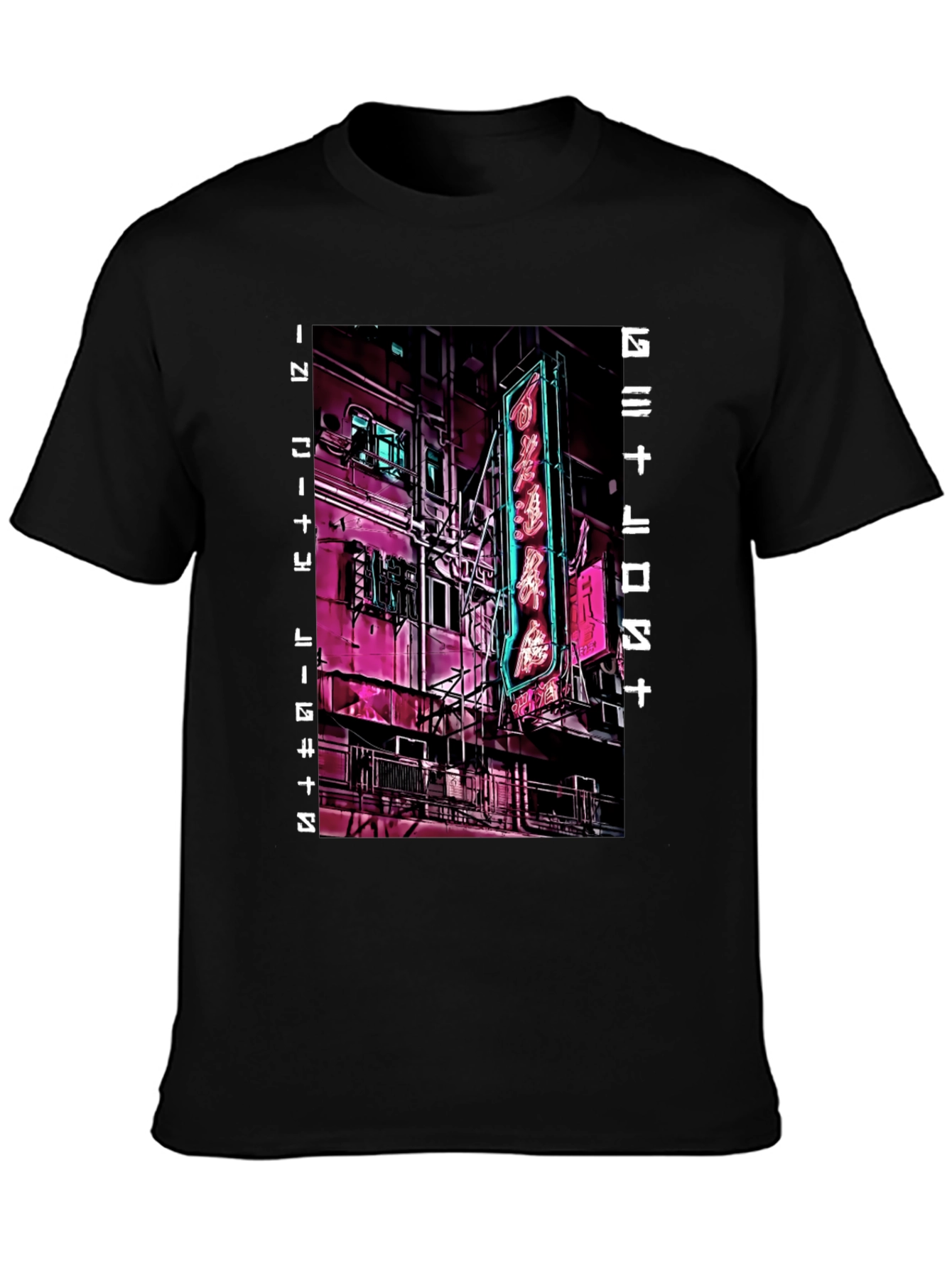 Cyberpunk Neon City T-Shirt