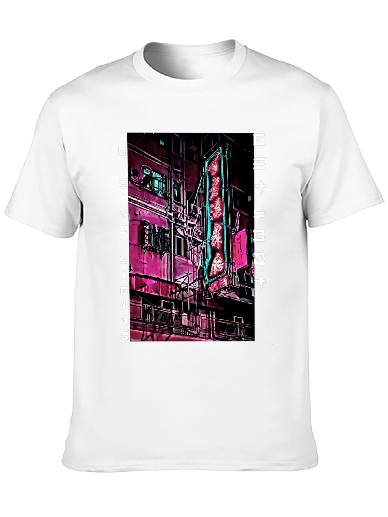 Cyberpunk Neon City T-Shirt