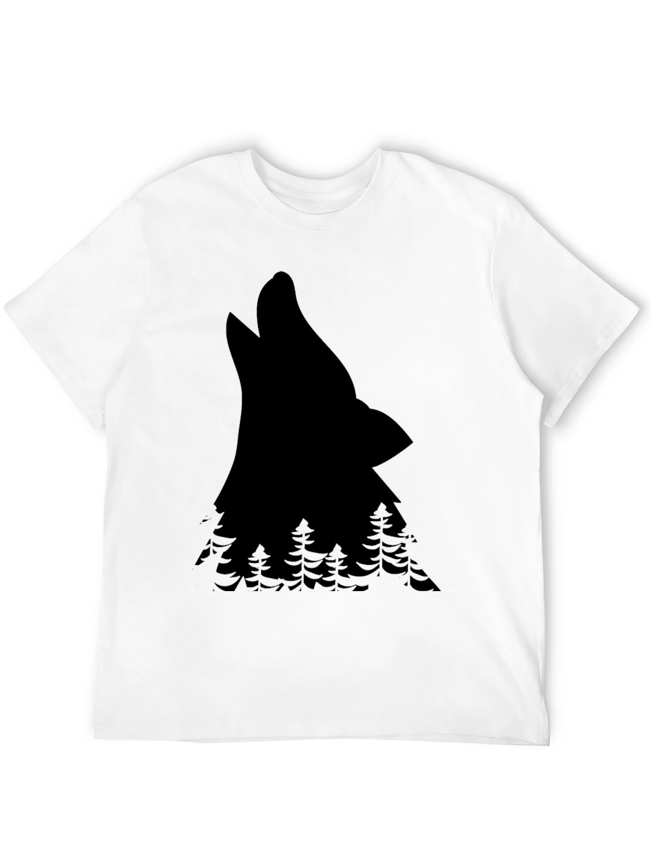 Wolf & Forest Graphic Tee - Black