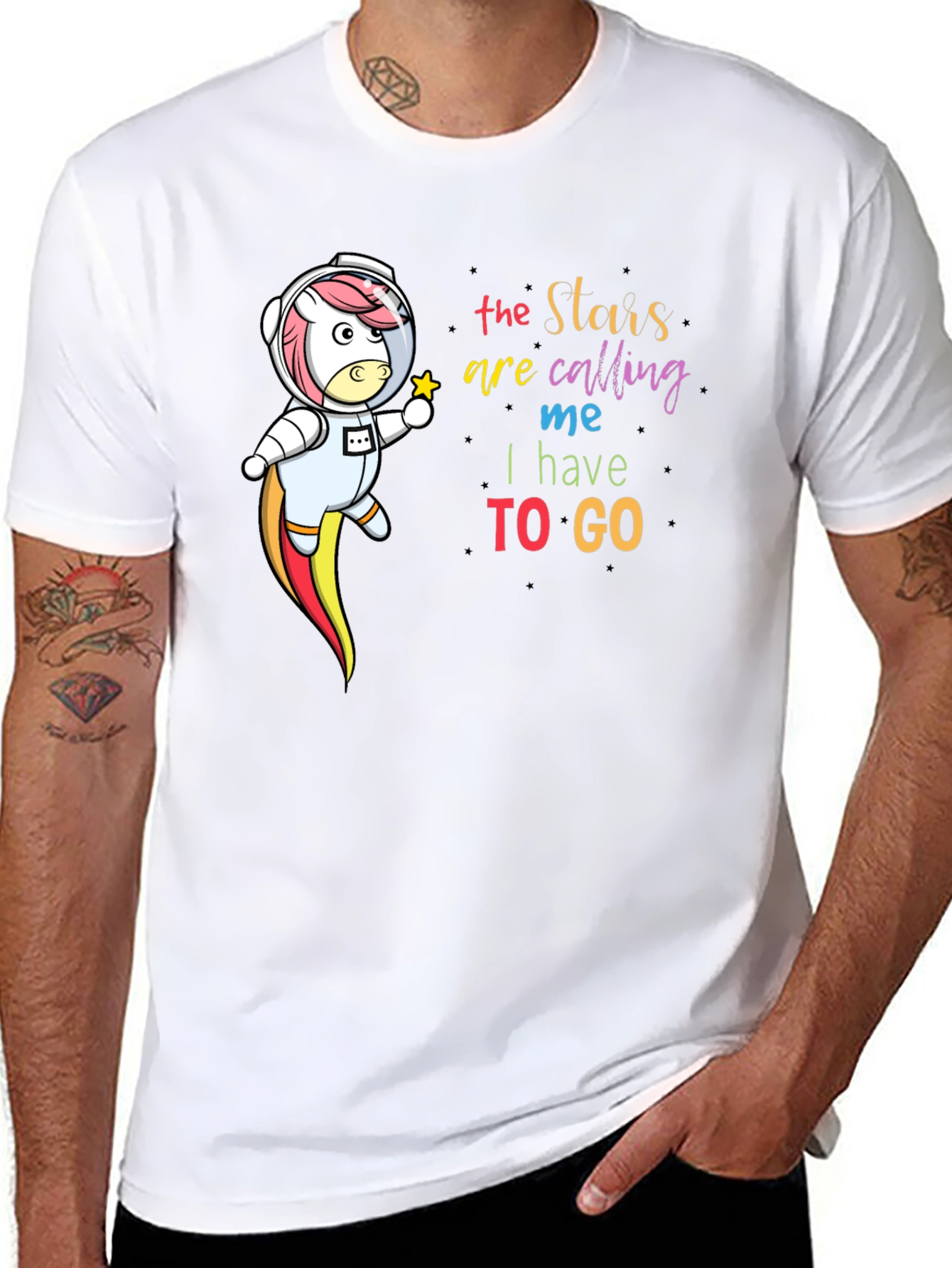 Stars Calling Space Unicorn T-Shirt