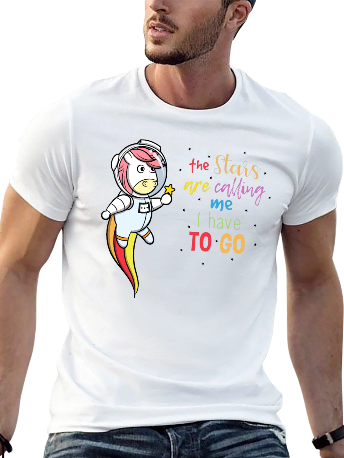 Stars Calling Space Unicorn T-Shirt
