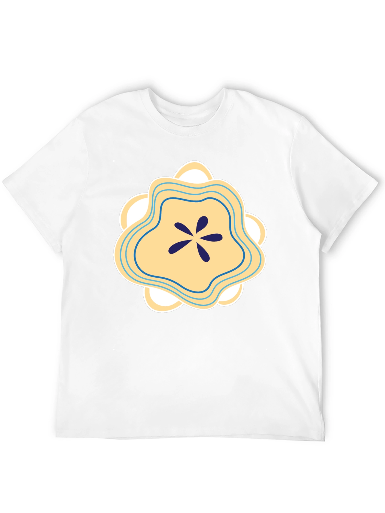 Abstract Floral Graphic Tee - Stylish Cotton Blend