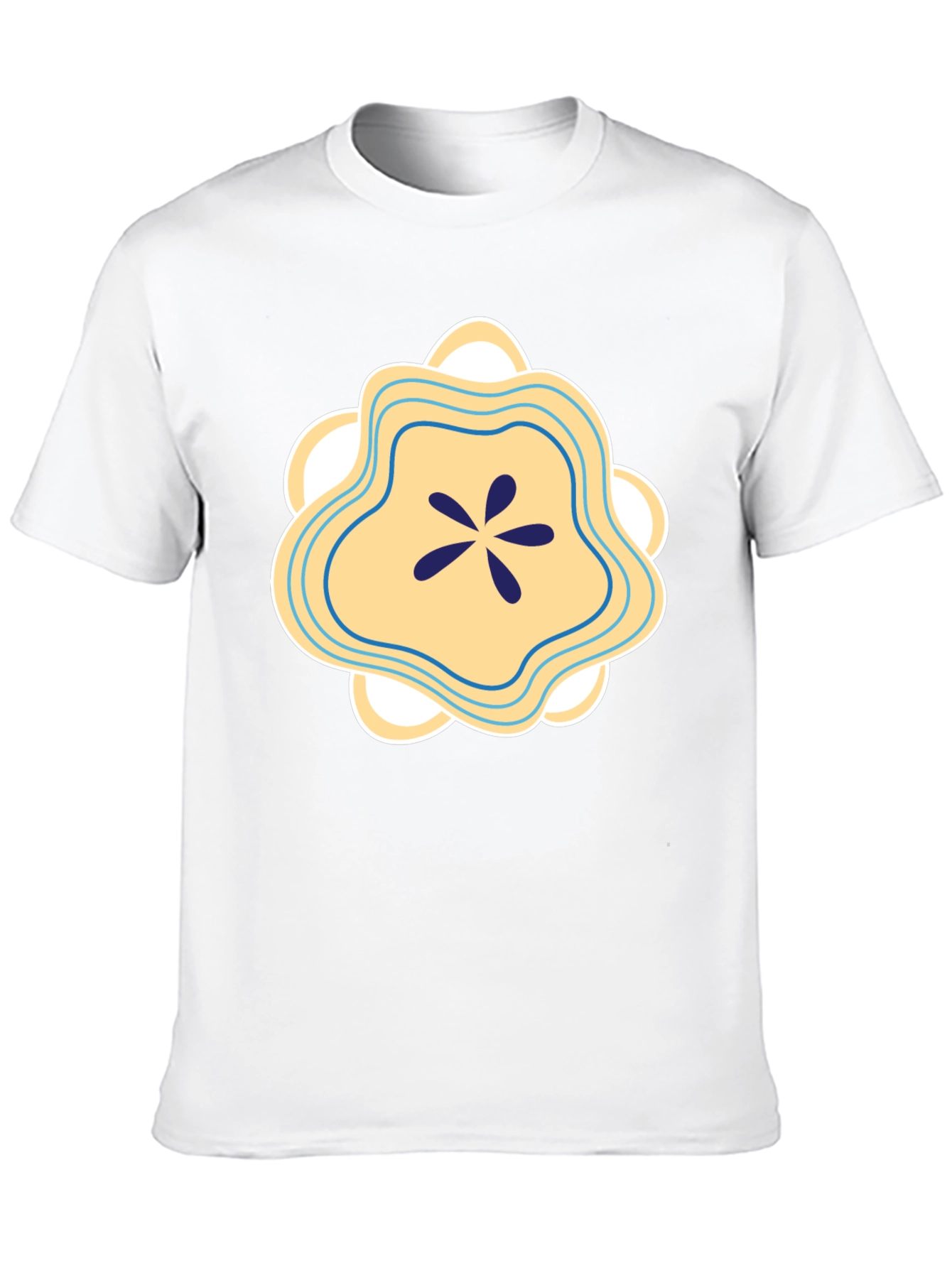 Abstract Floral Graphic Tee - Stylish Cotton Blend