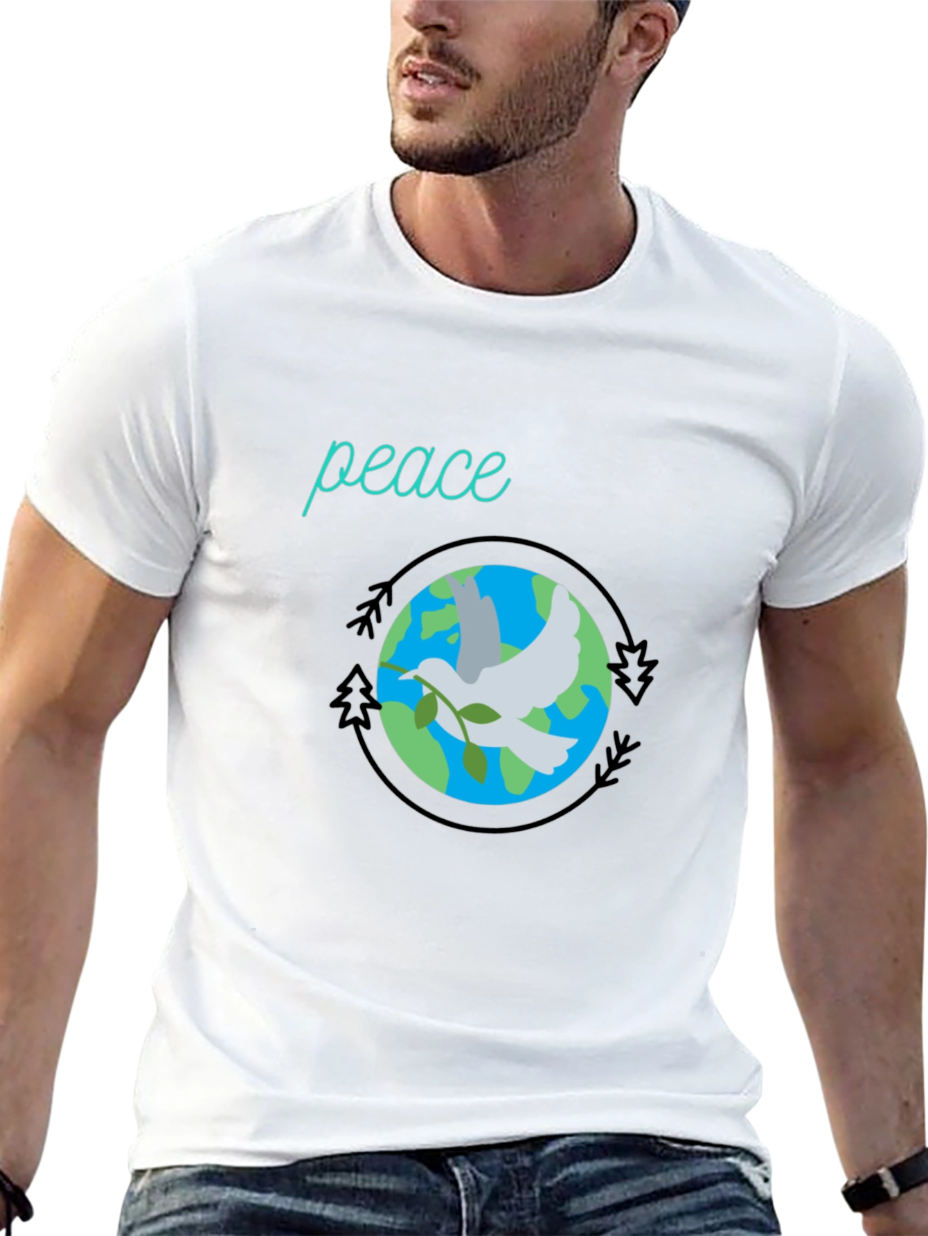 Peace Dove Graphic Tee - Earth Harmony Design