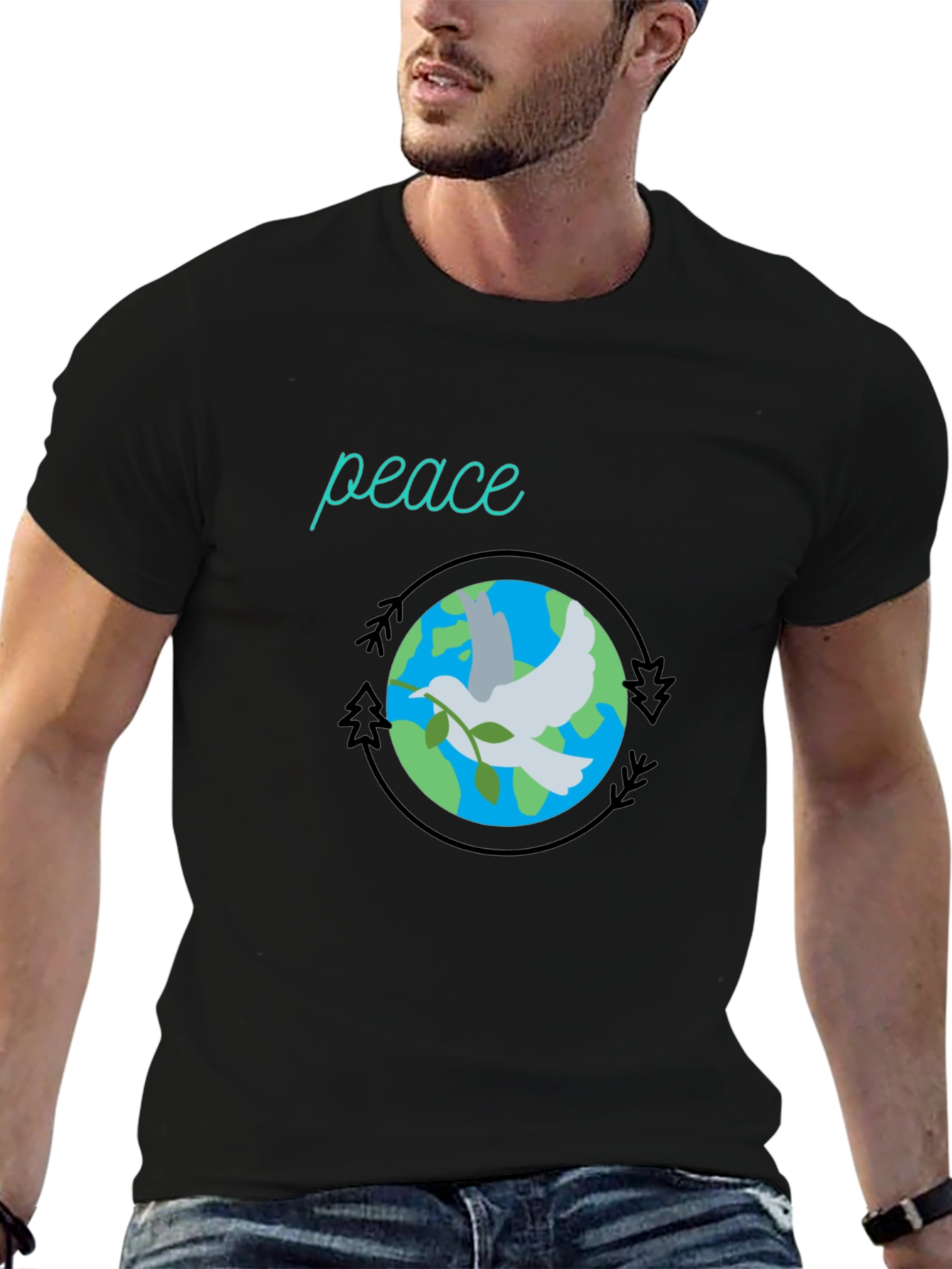 Peace Dove Graphic Tee - Earth Harmony Design