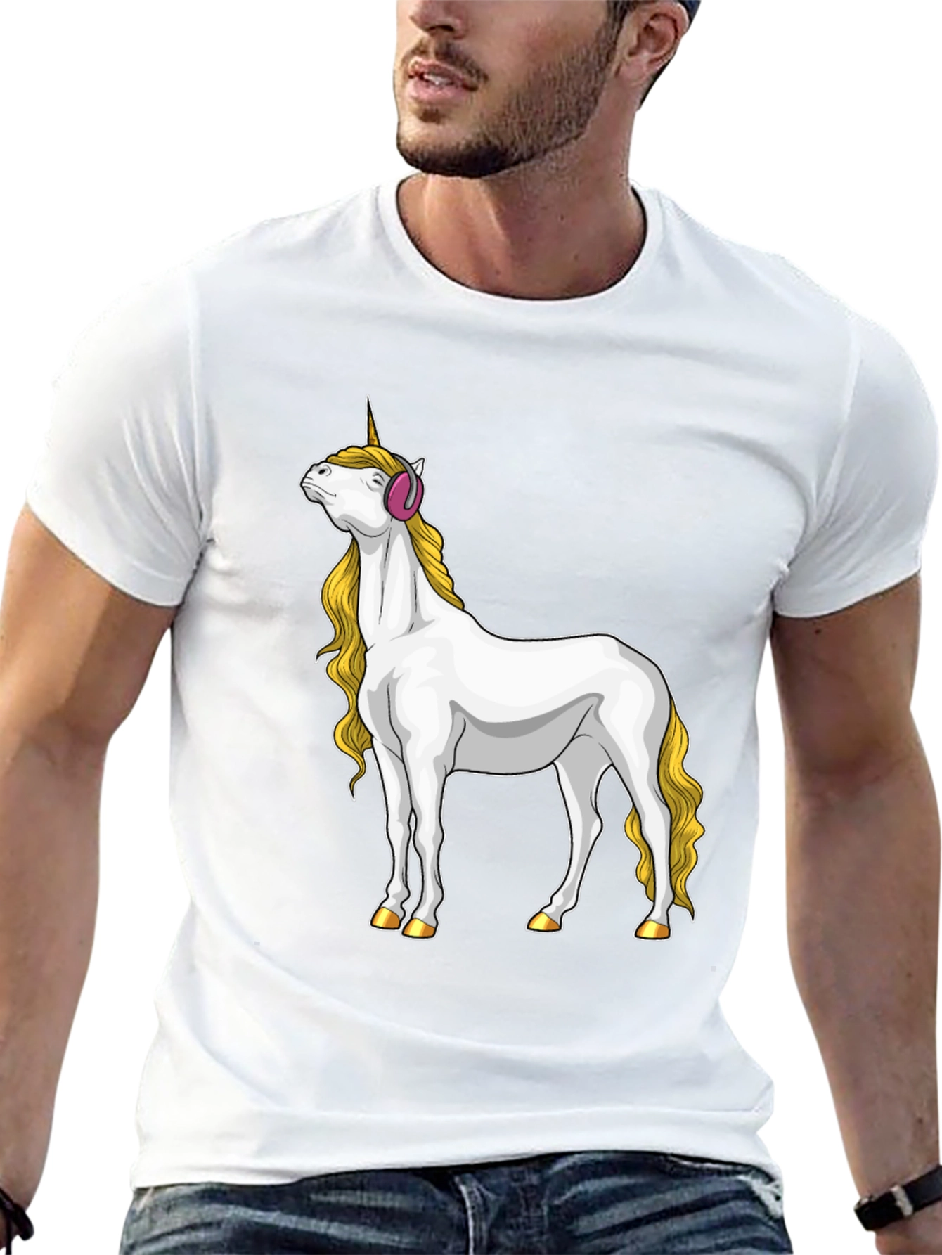 Unicorn Headphone Graphic Tee