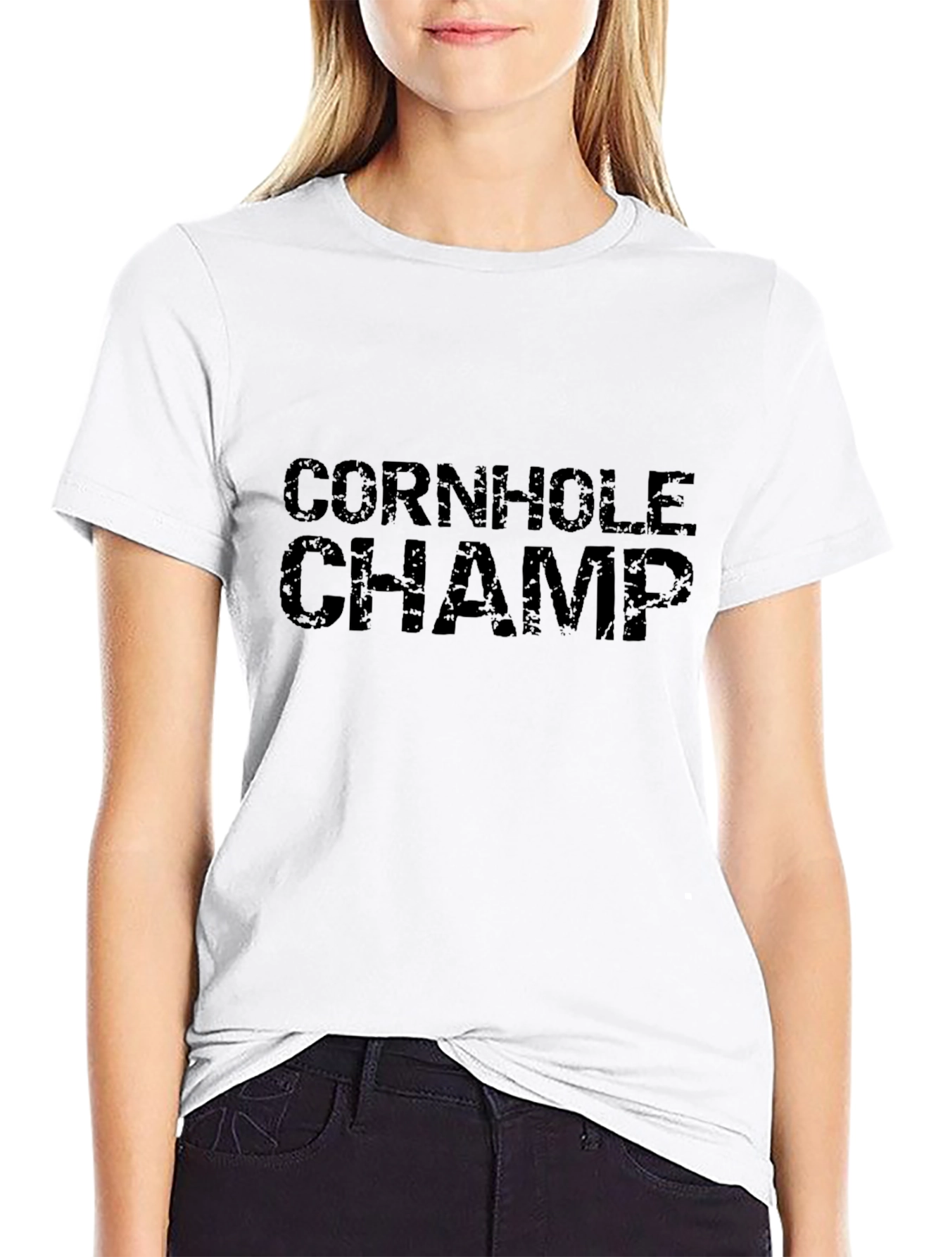 Cornhole Champ Black T-Shirt