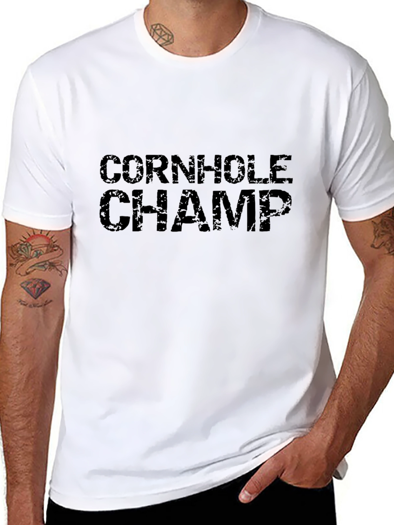 Cornhole Champ Black T-Shirt